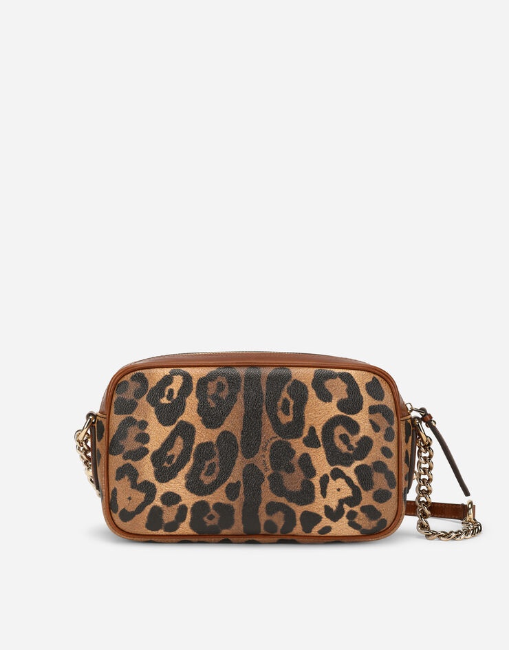 Medium crossbody bag in leopard-print Crespo with branded plate - 4