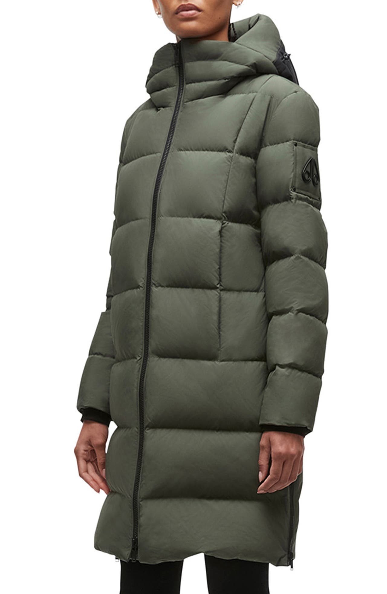 Moose Knuckles Saulteaux Long Down Jacket in Army at Nordstrom - 1