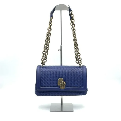 Bottega Veneta Cobalt Blue Olympia City Knot Chain Bag - 1