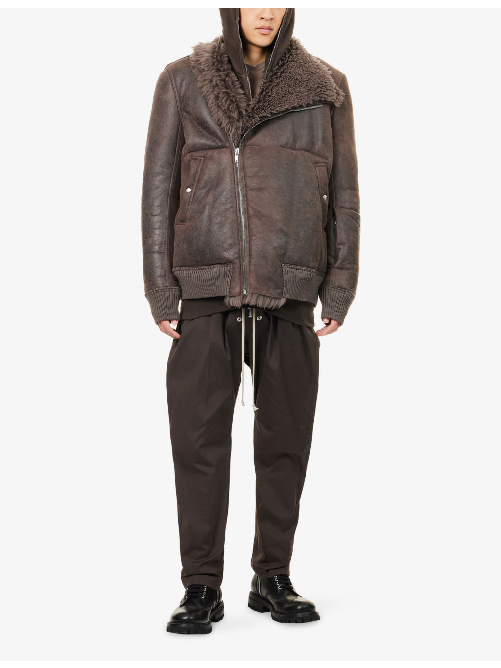 Hollywood Flight Long-Sleeve Shearling Jacket - 2