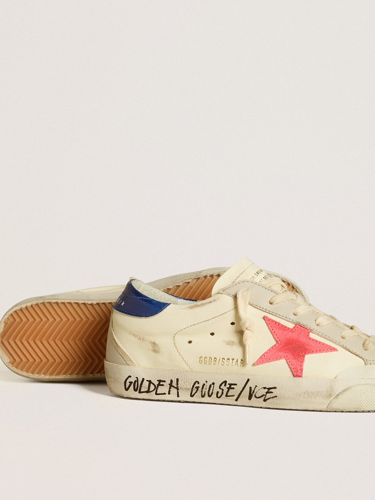 Super-Star in nappa with suede star and metallic leather heel tab - 3