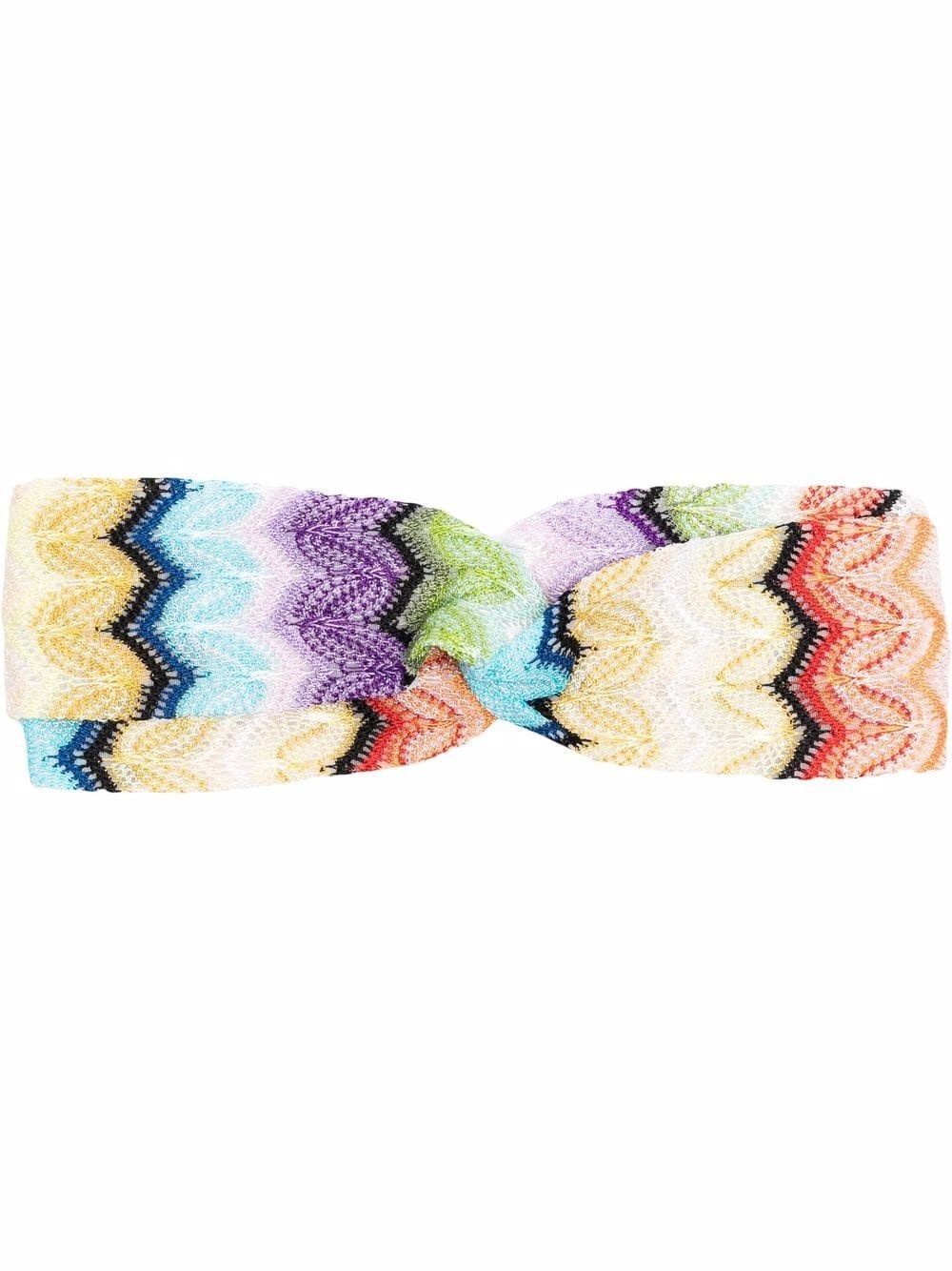 chevron-knit twist-detail headband - 1