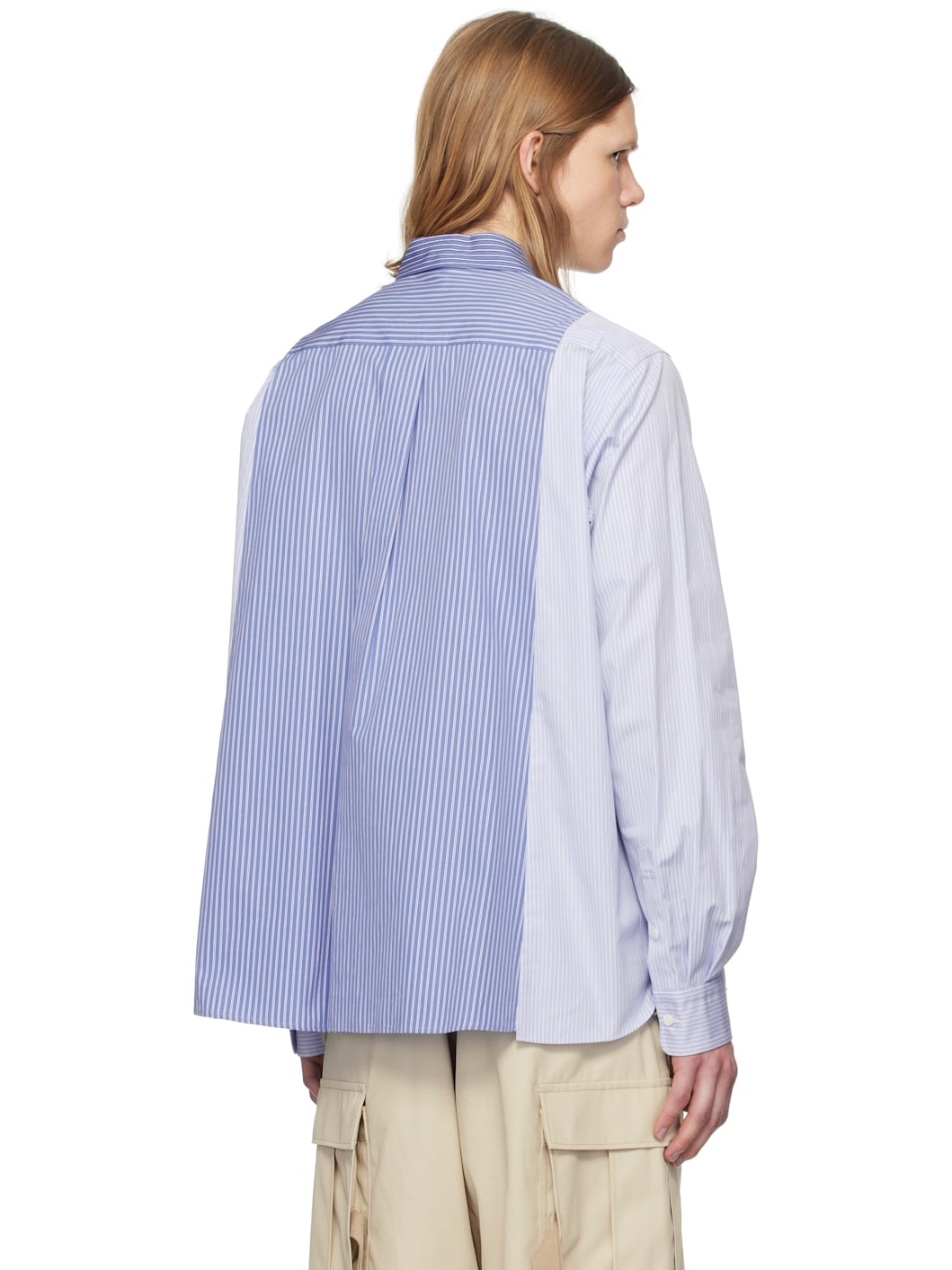 Blue Cotton Poplin Shirt - 3
