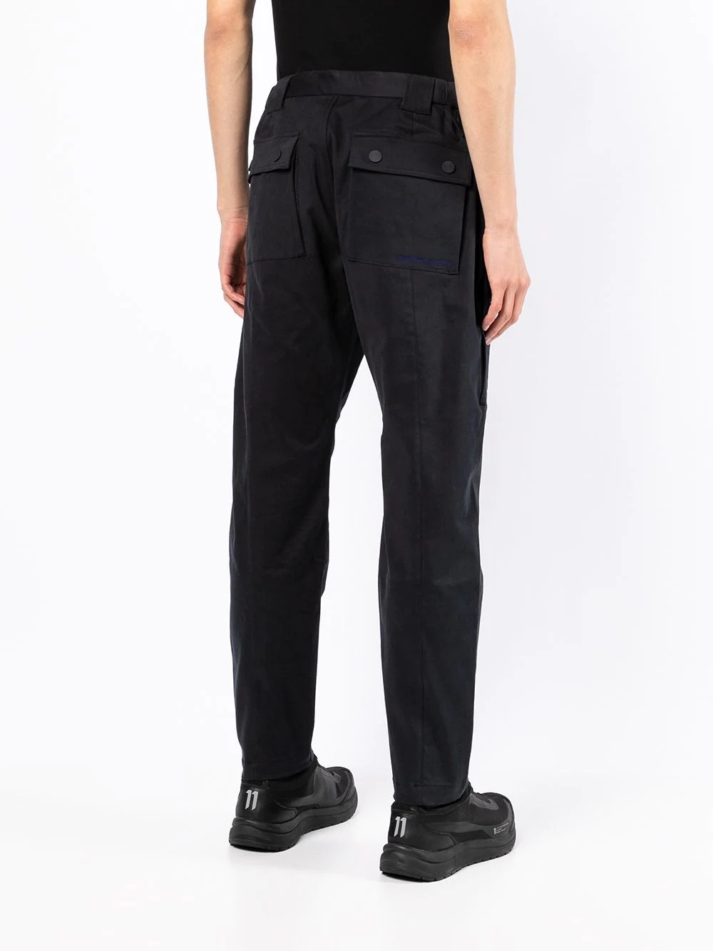 straight-leg twill trousers - 4