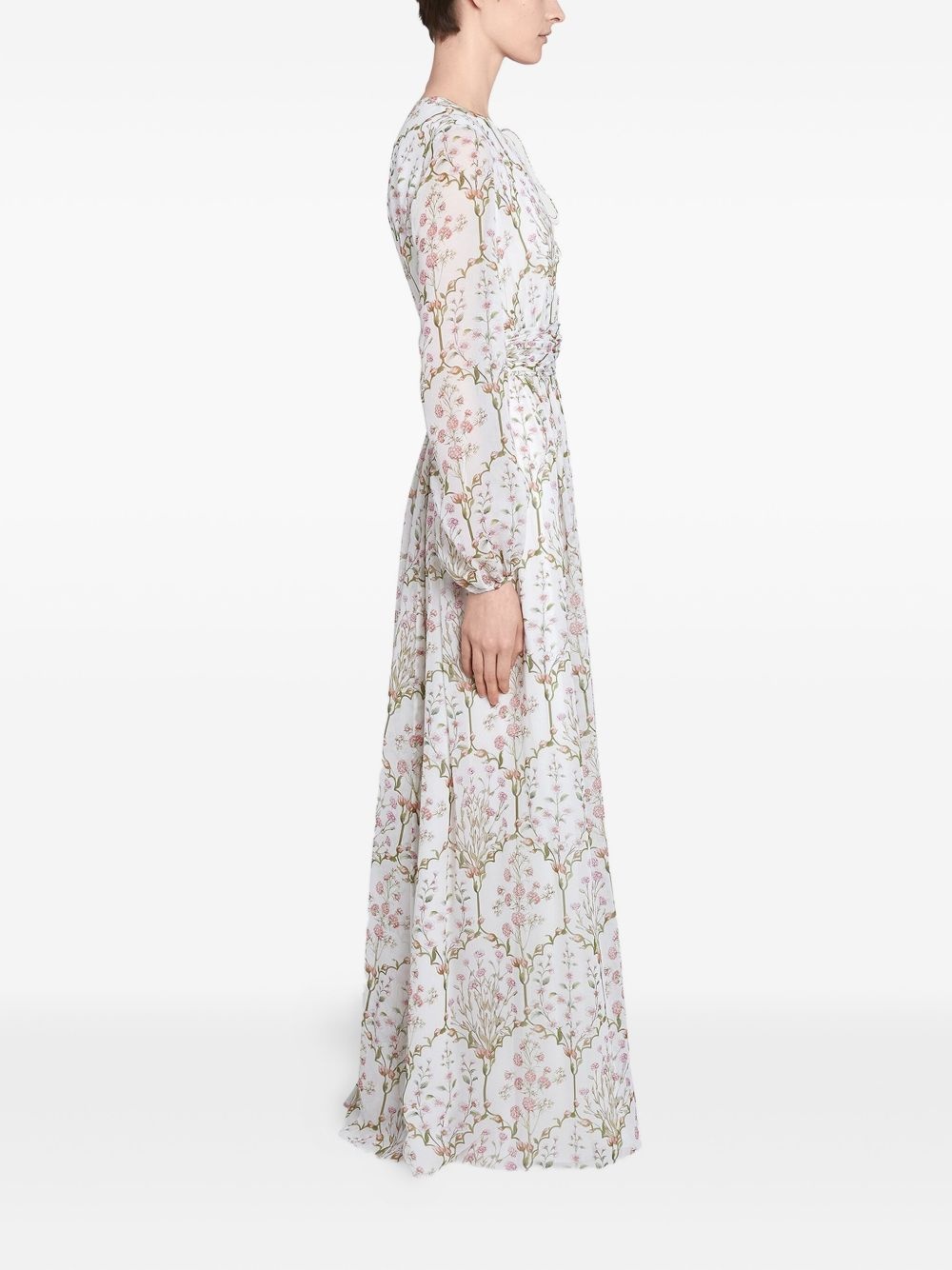 floral-print long-sleeve dress - 3