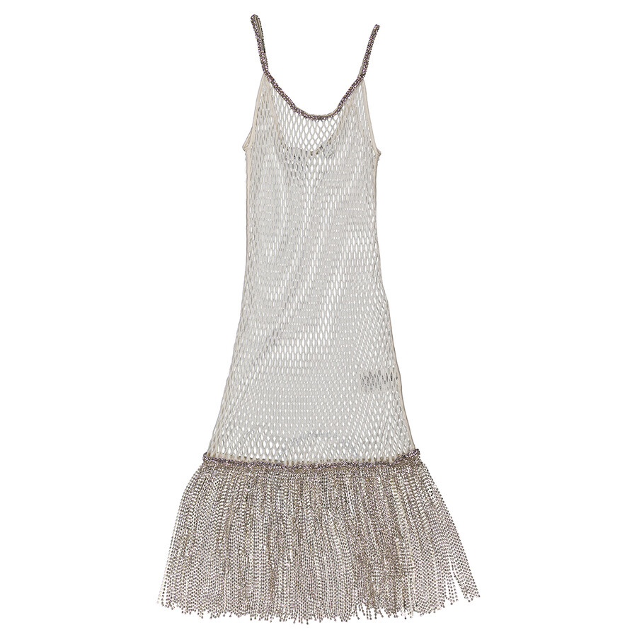 Burberry Ladies White Osanna Fishnet Dress - 5