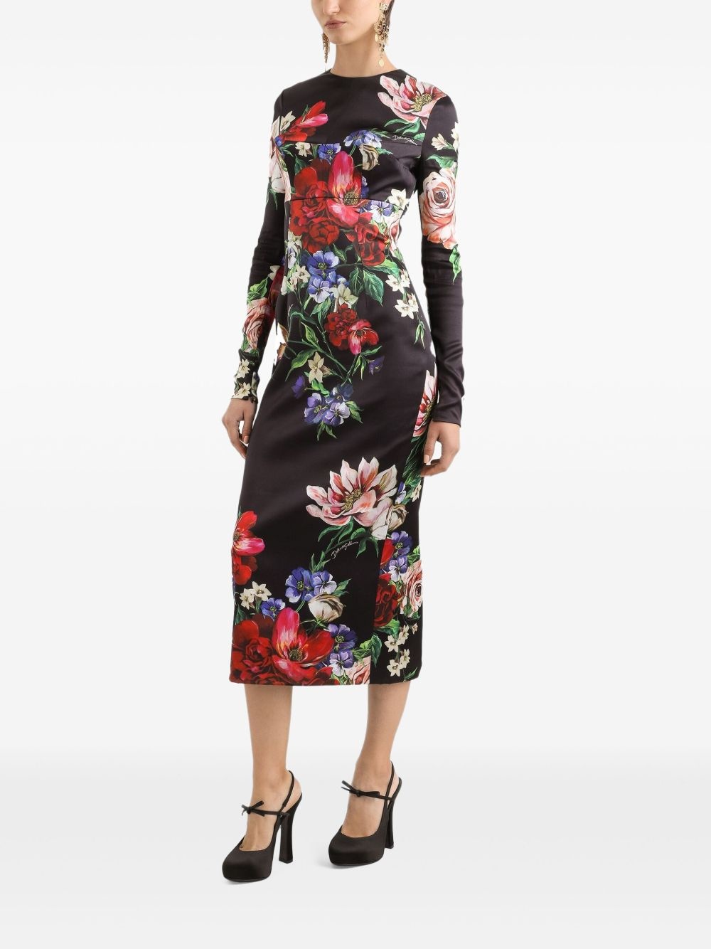 floral-print midi dress - 2