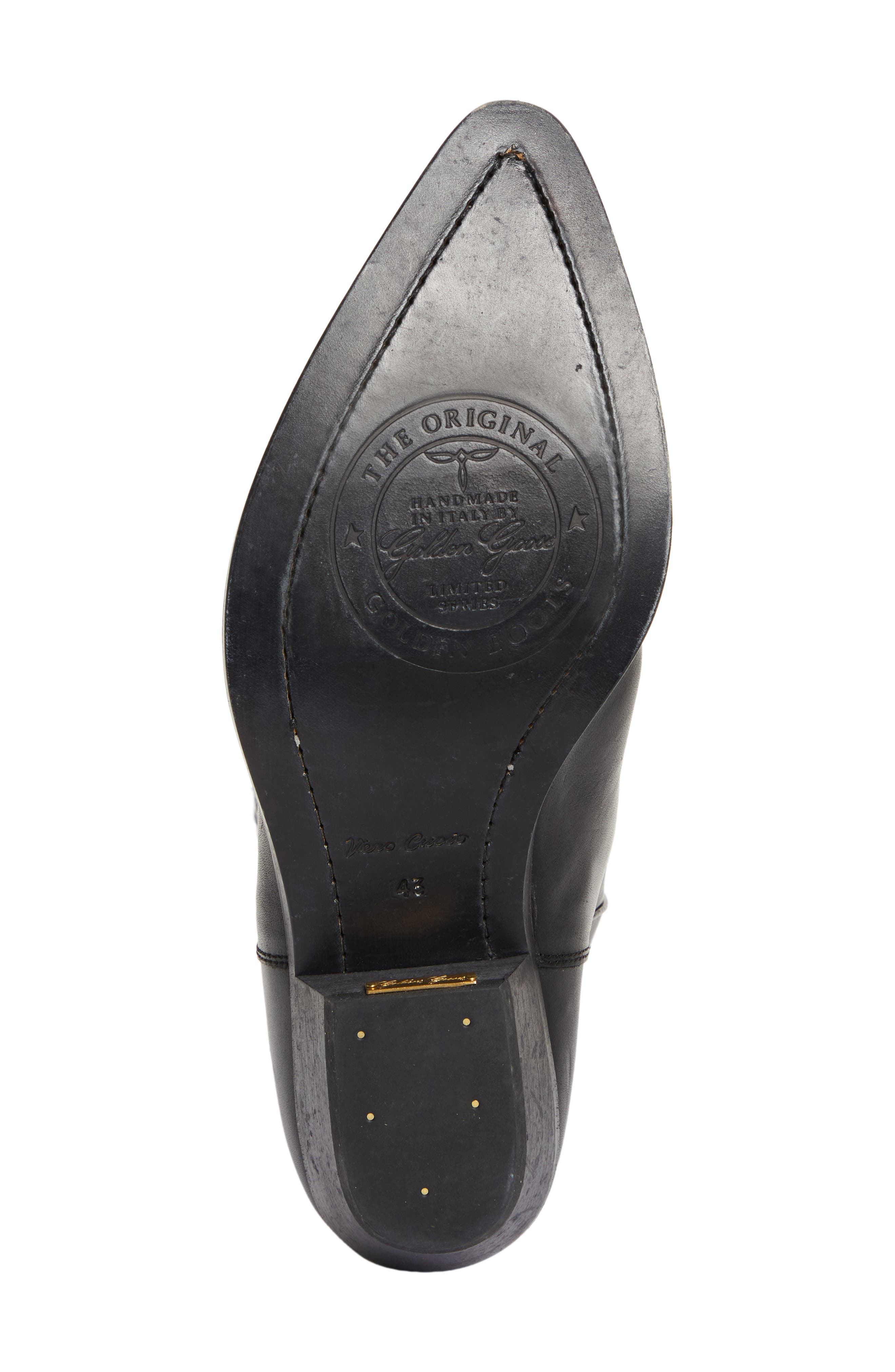 Golden Goose Wish Star Pointed Toe Western Boot in Black at Nordstrom - 6