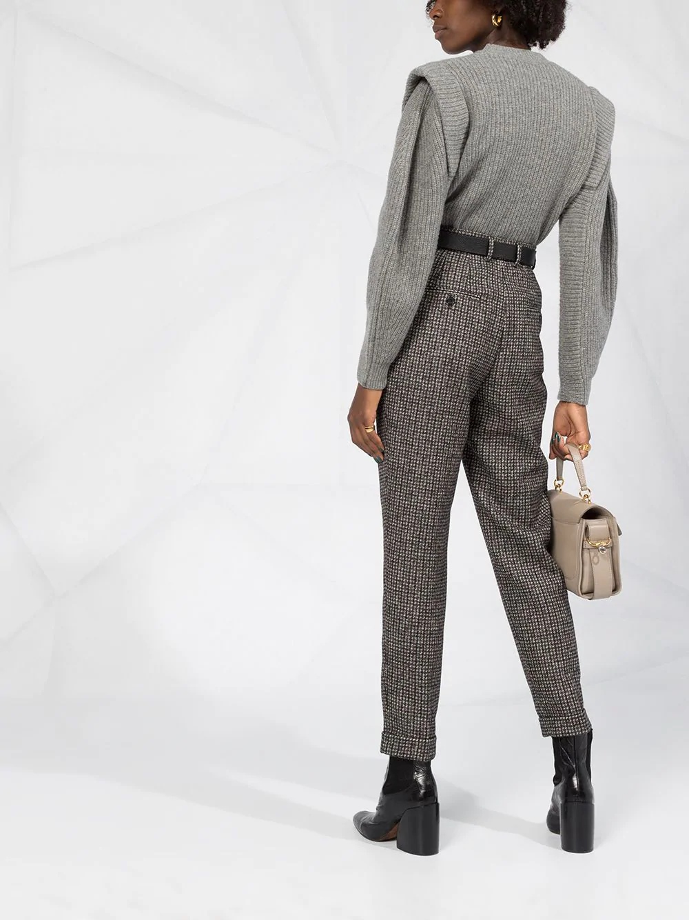 tapered tweed trousers - 6