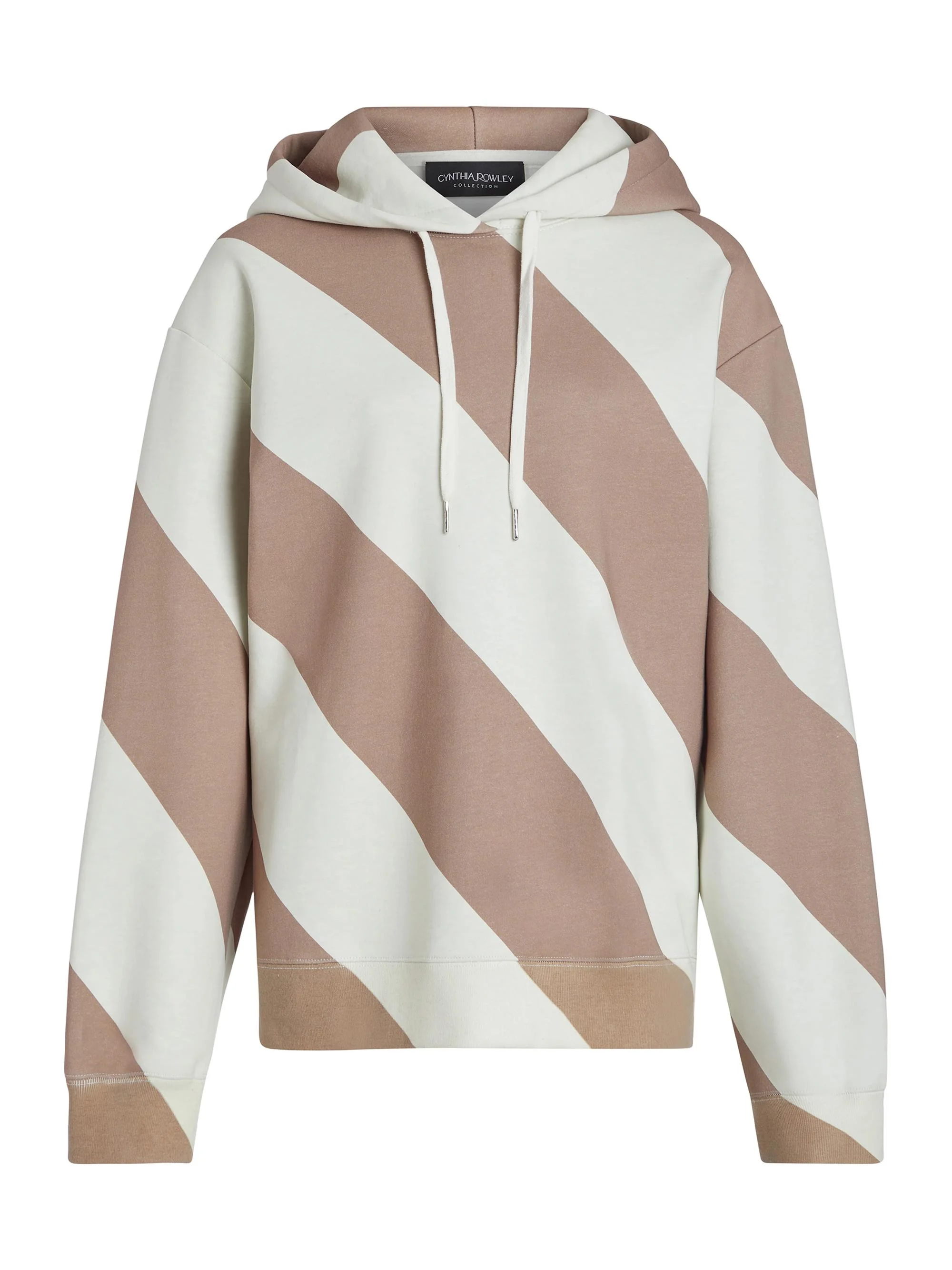 Women's Drew Striped Hoodie - Camel White - 1