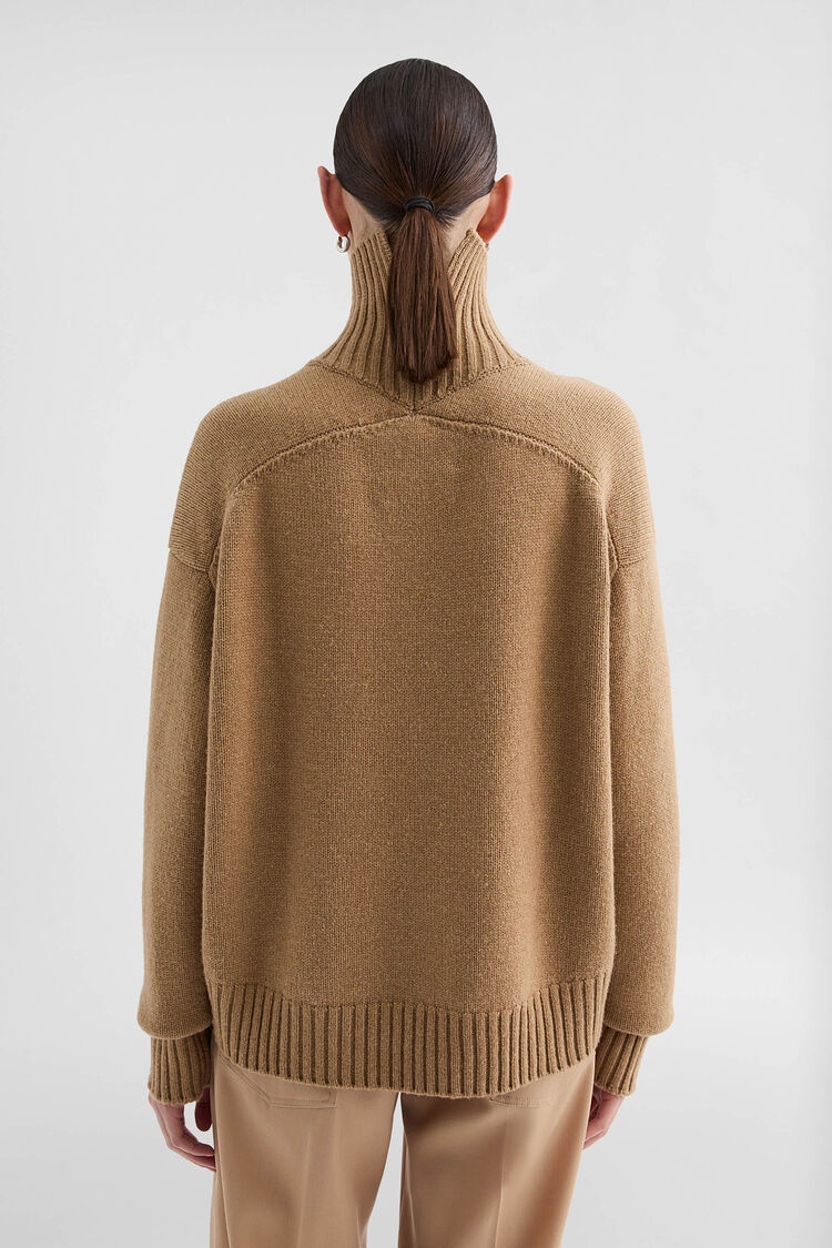 Cashmere Blend High-Neck Sweater - 5