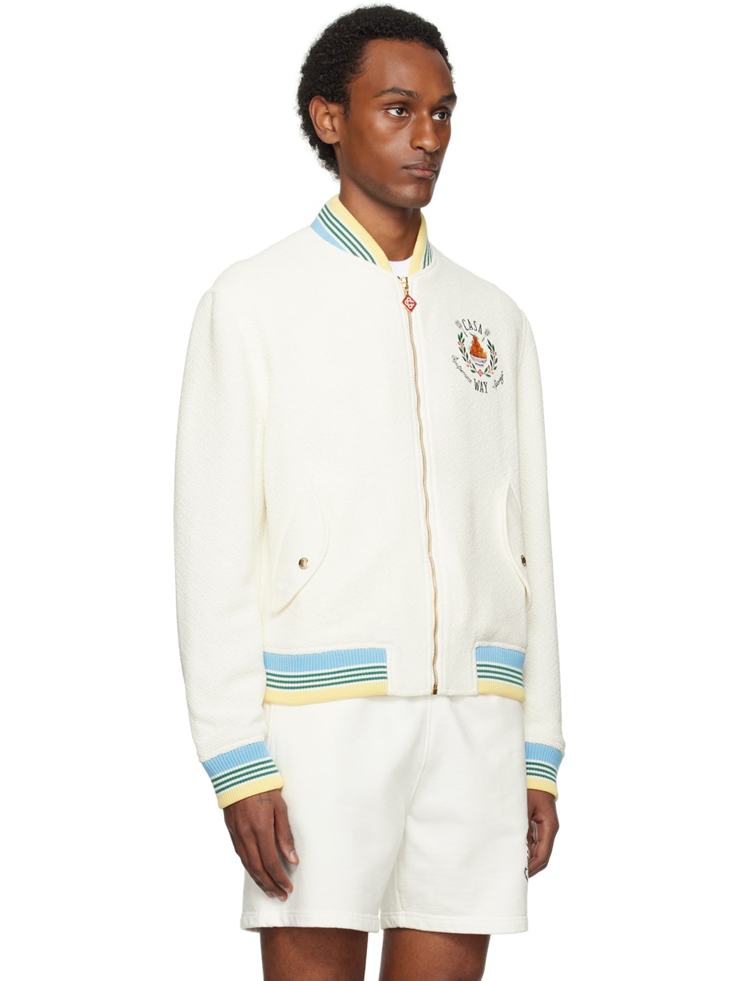 Off-White Embroidered Bomber Jacket - 2