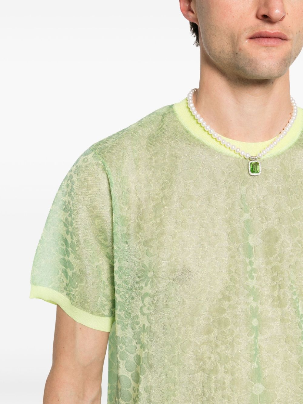 Granny patterned-jacquard T-shirt - 5