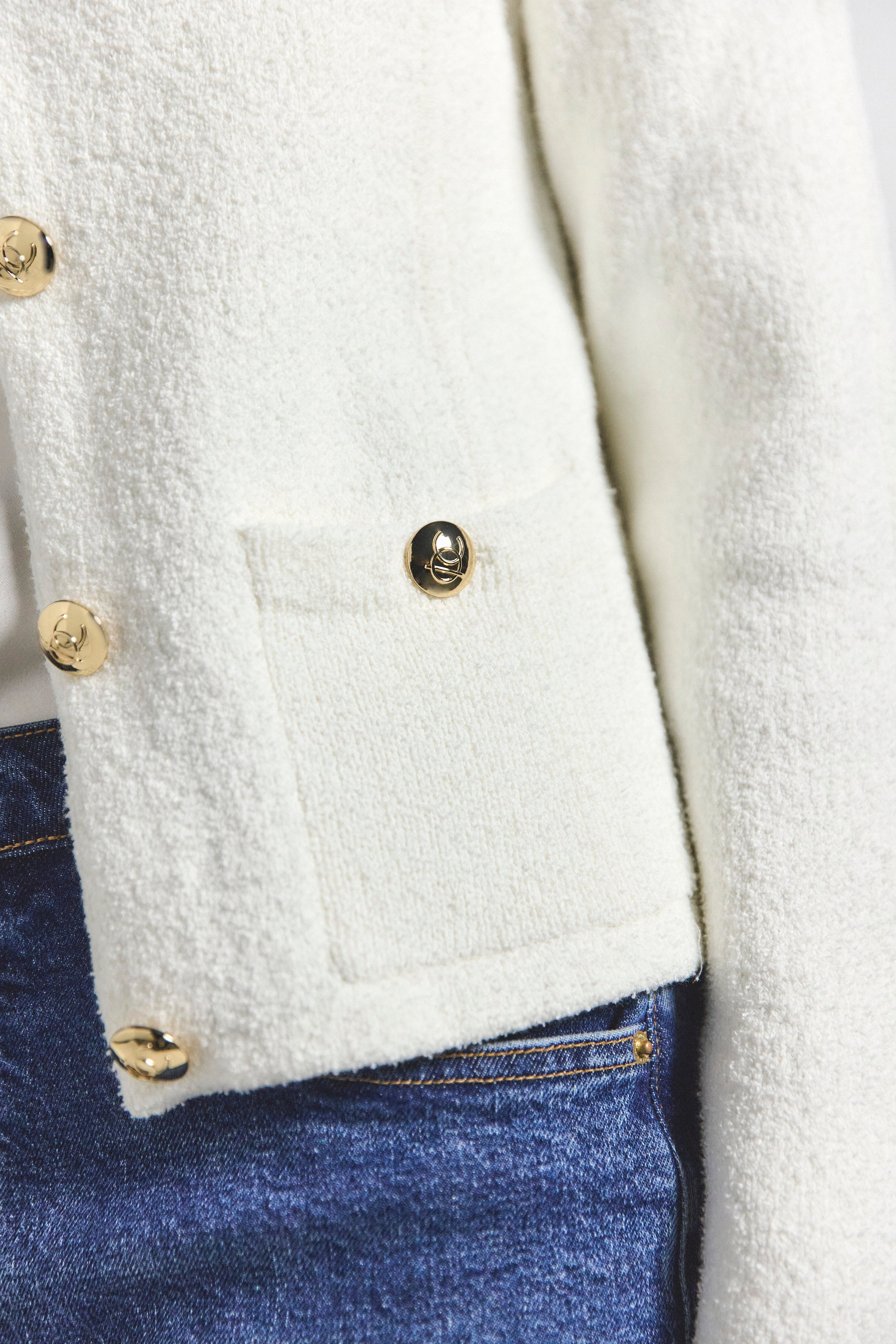AUBREE BOUCLE SWEATER JACKET - 3