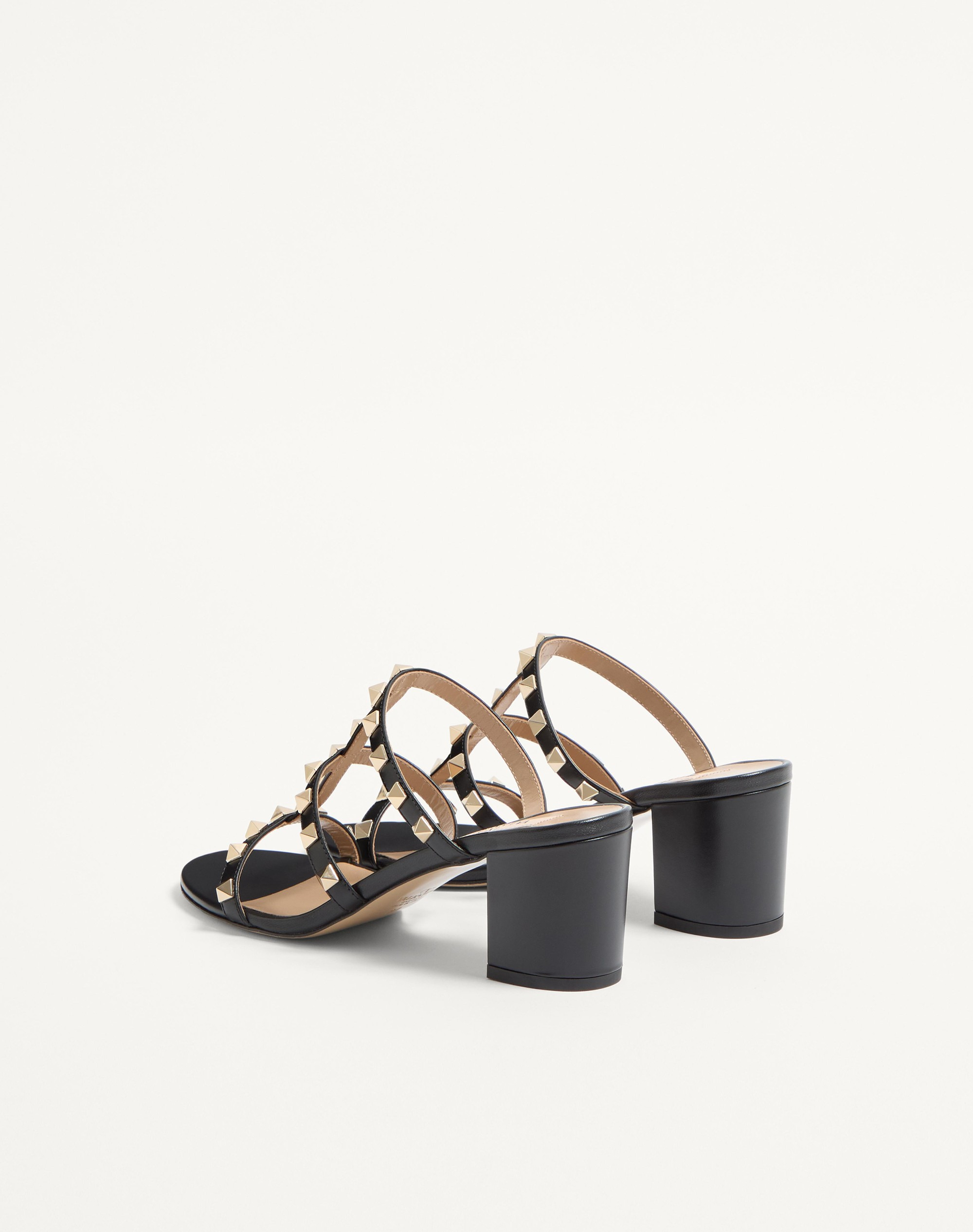 ROCKSTUD CALFSKIN LEATHER SLIDE SANDAL 60 MM - 5