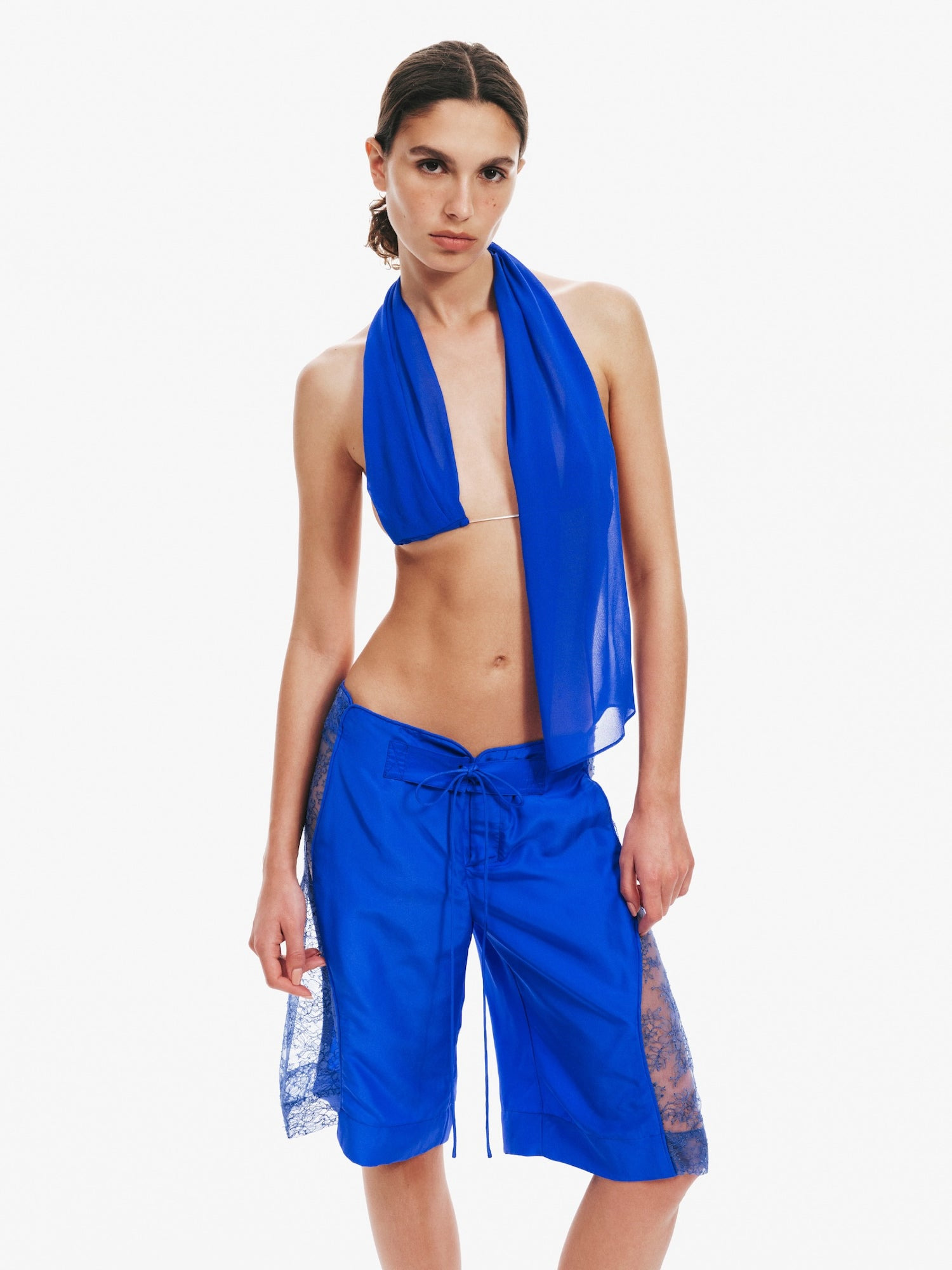 Silk Scarf Chain Bra Top - 6