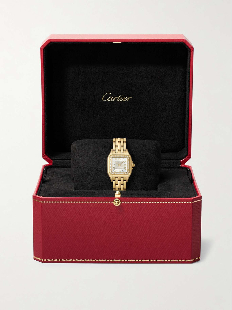 Panthère de Cartier 22mm small 18-karat gold diamond watch White 7