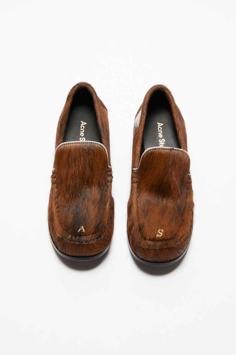 Leather loafers - Multi brown 8