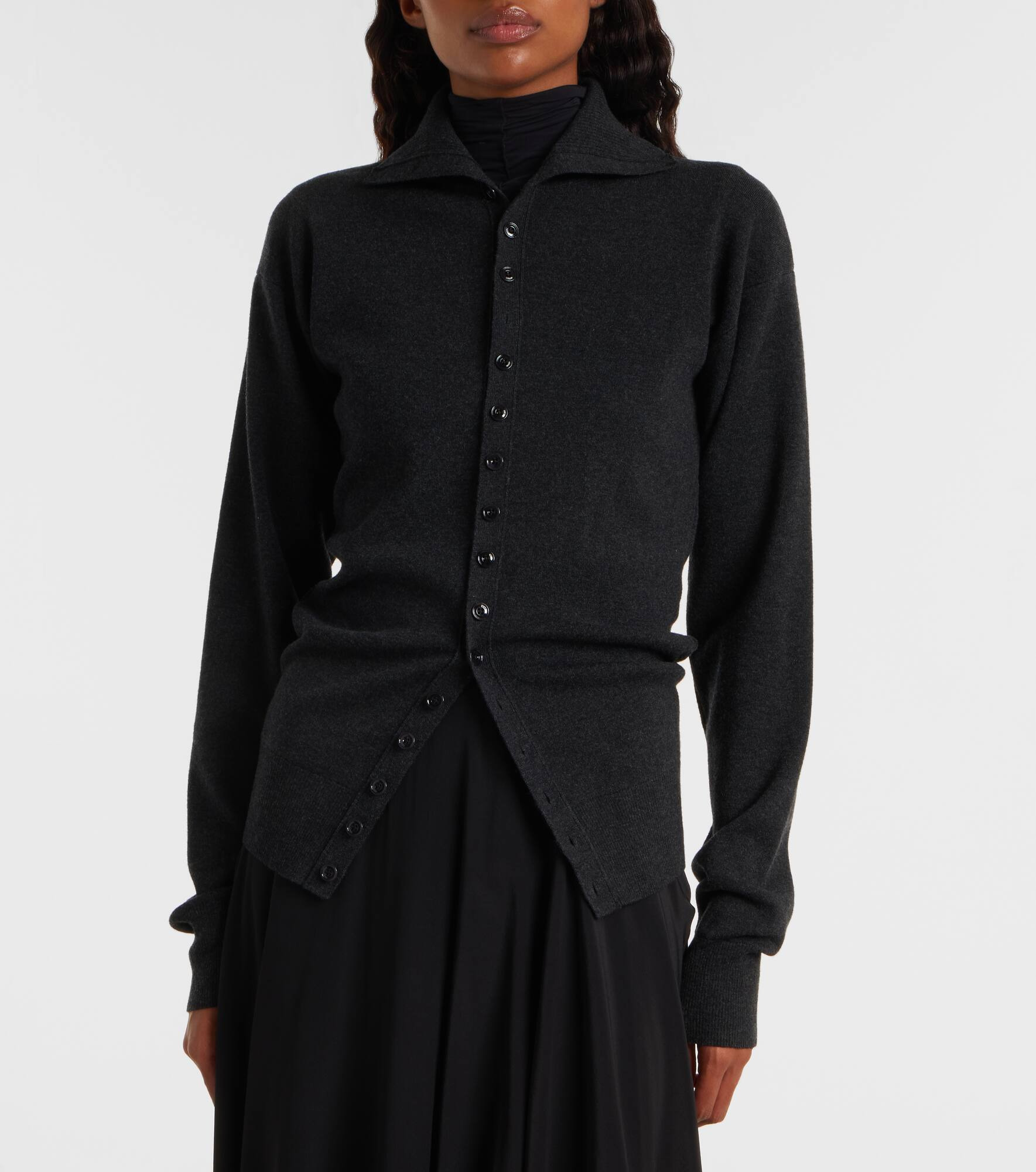 Turtleneck wool cardigan - 6