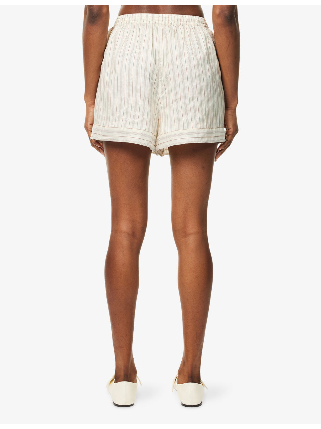 Wensu Striped Silk Shorts - 4