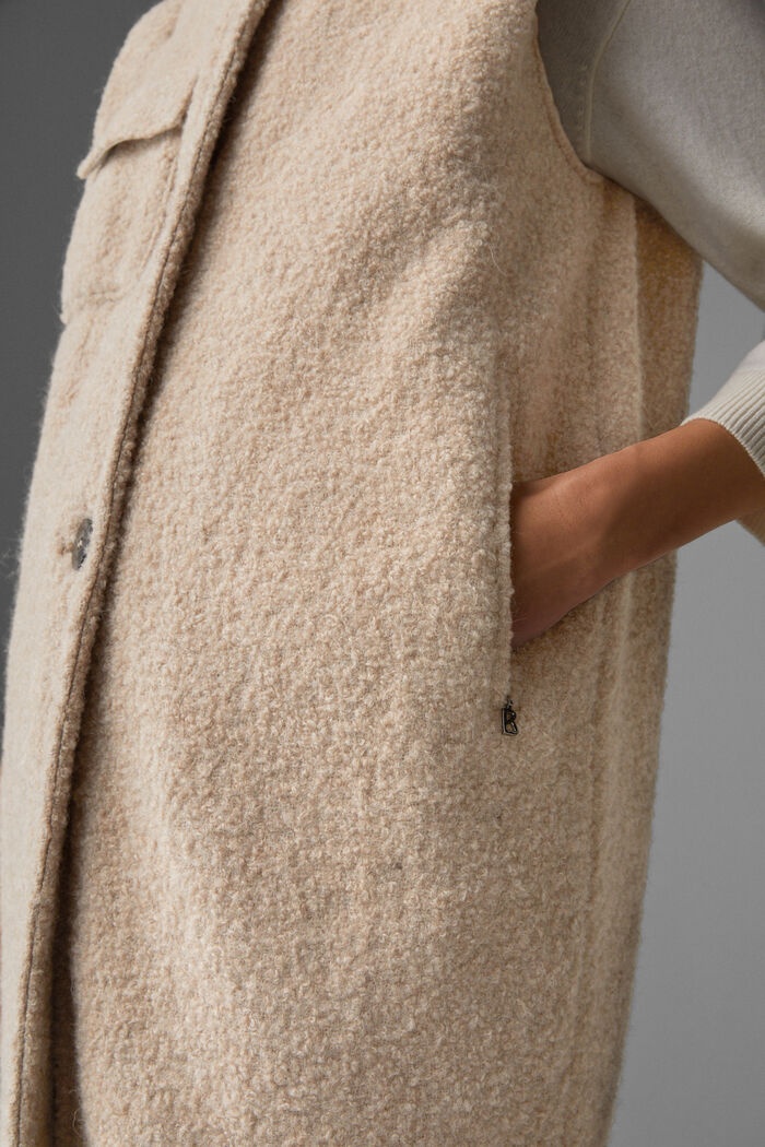 Juno Alpaca and pure new wool waistcoat in Beige - 6