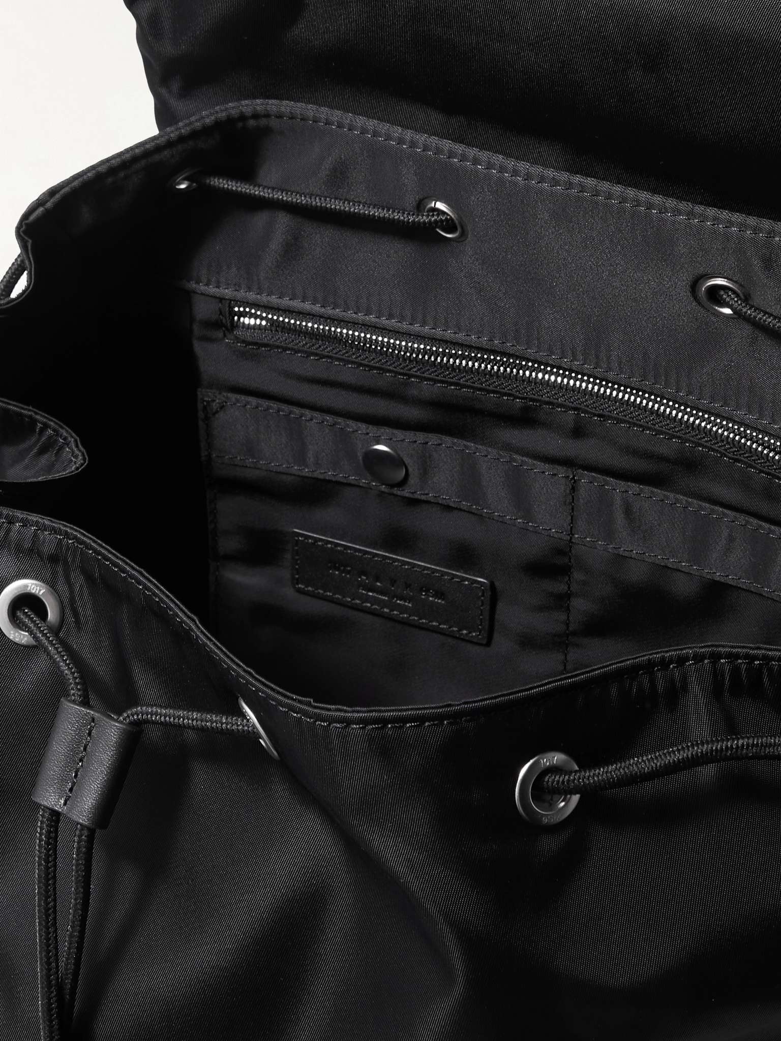 Leather-Trimmed Nylon Backpack - 3