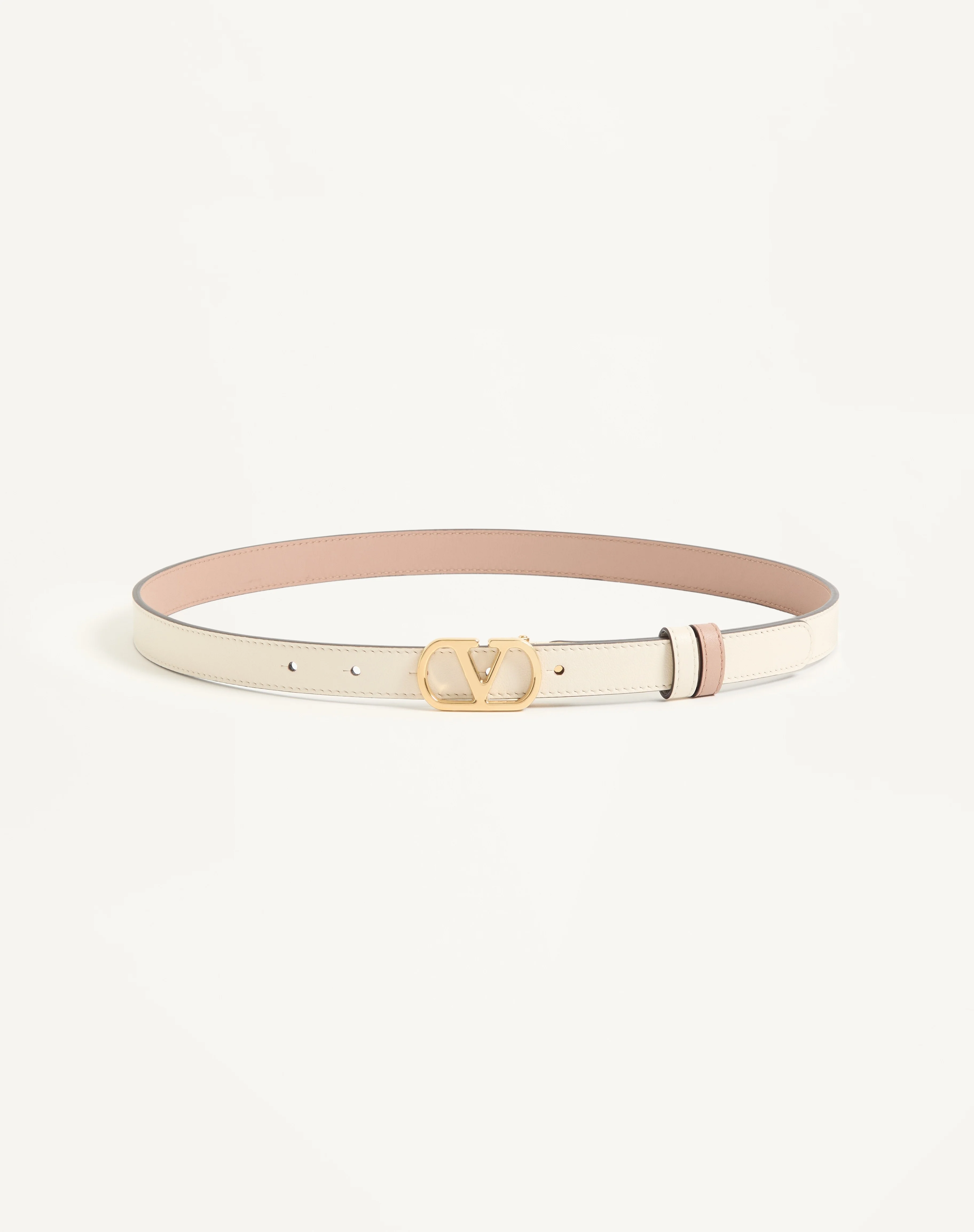 VLOGO SIGNATURE REVERSIBLE SHINY CALFSKIN BELT - 20MM / 1.2 IN. - 1