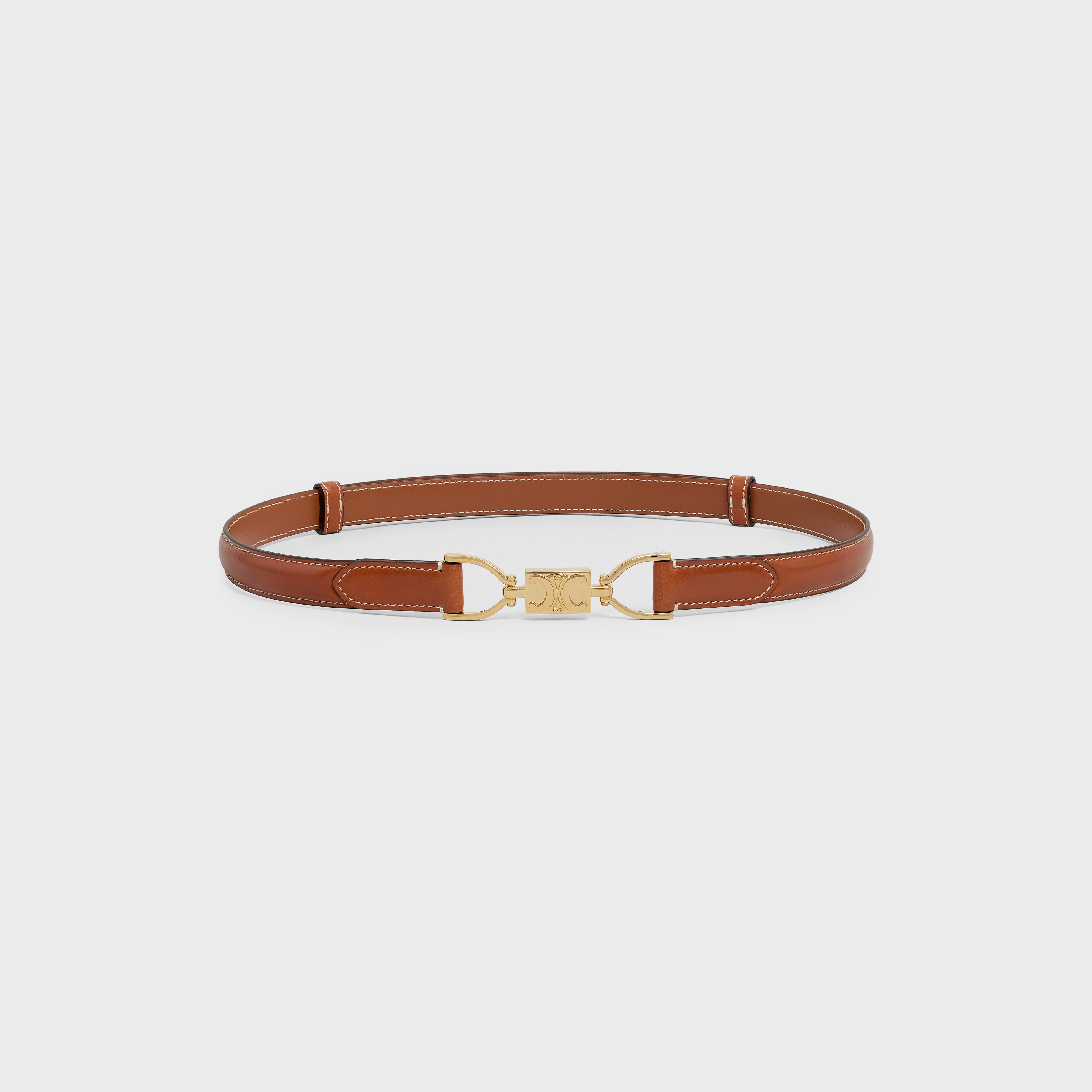 Small Block Triomphe Belt in Smooth Calfskin - 3