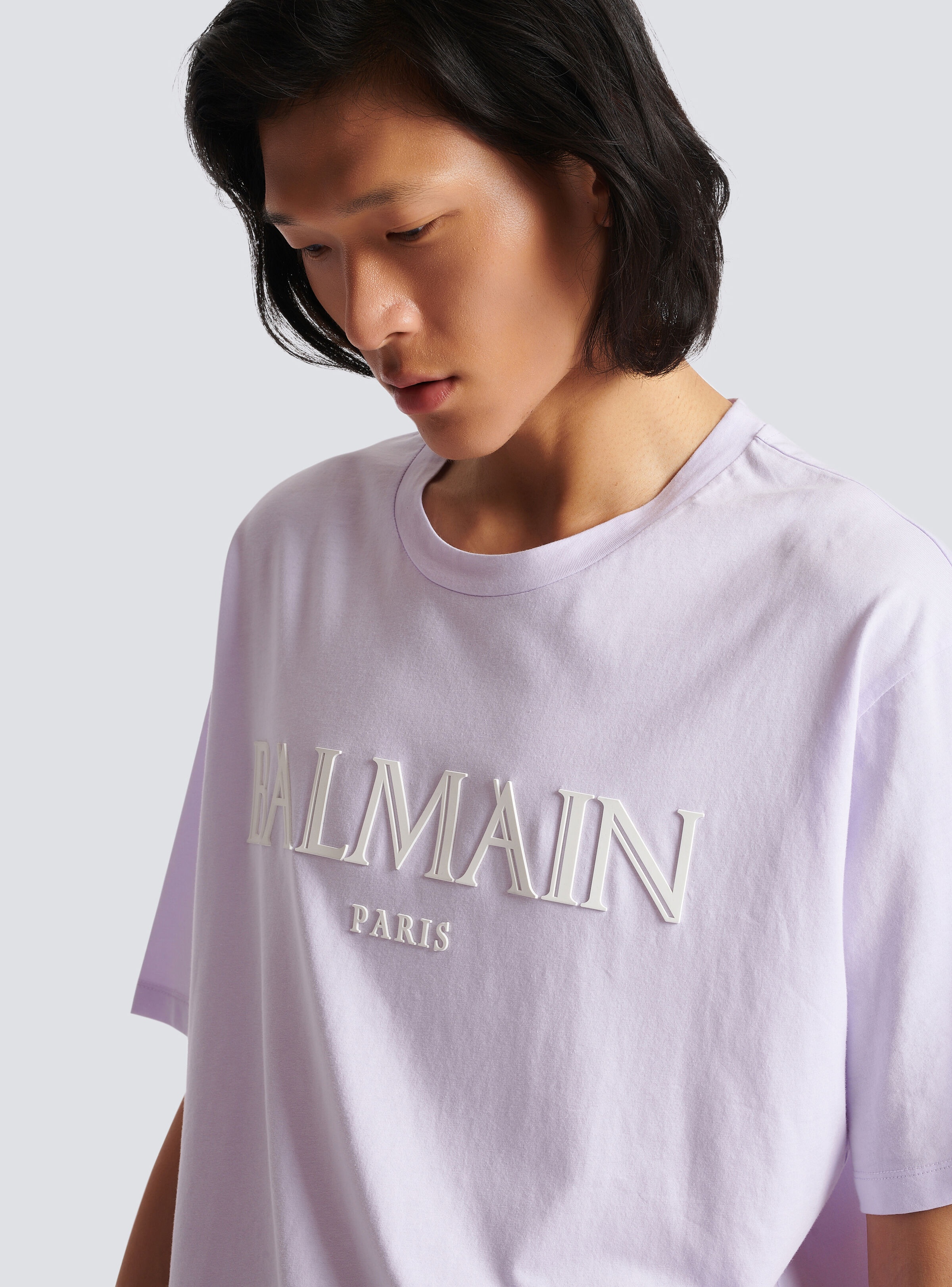 T-shirt with rubber Roman Balmain logo - 6