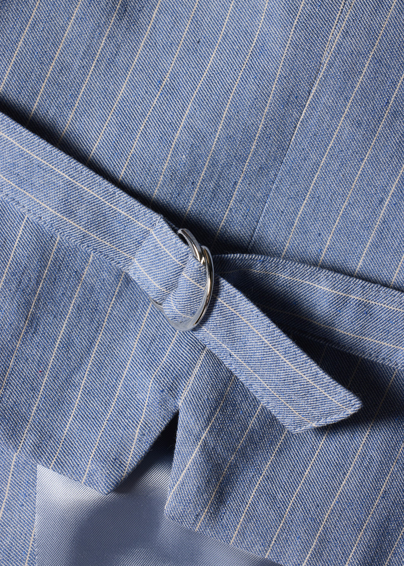 Women's Light Blue Pinstripe Waistcoat 5