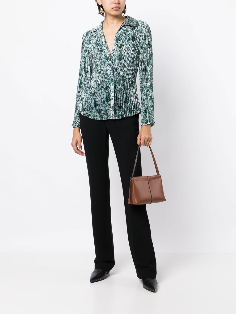 berry blooms pleated shirt - 2