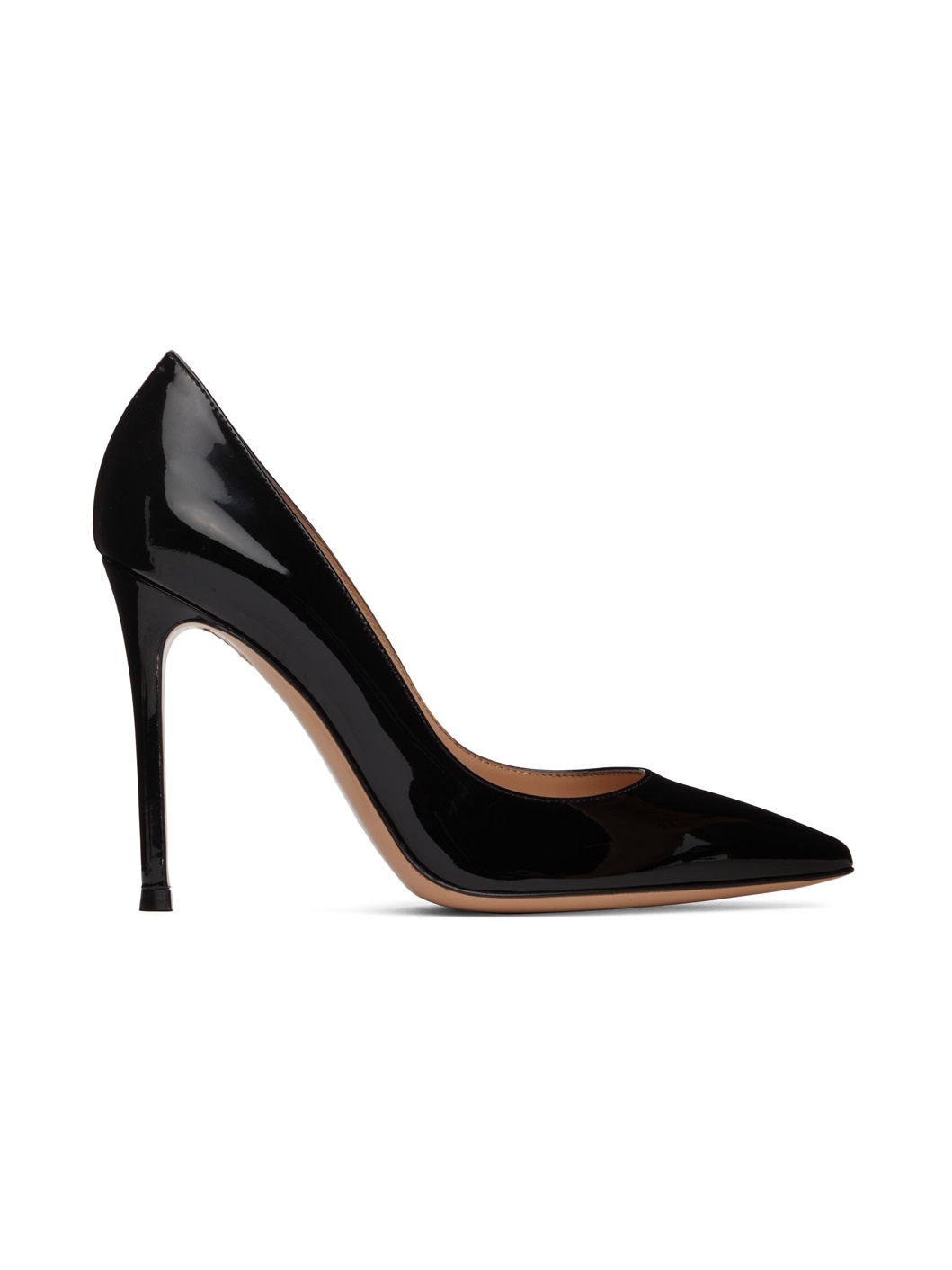 Black Leather Gianvito 105 Heels - 1