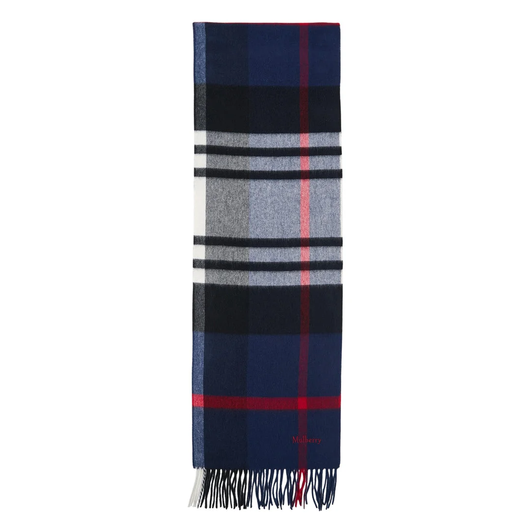 Small Check Merino Wool Scarf - 1