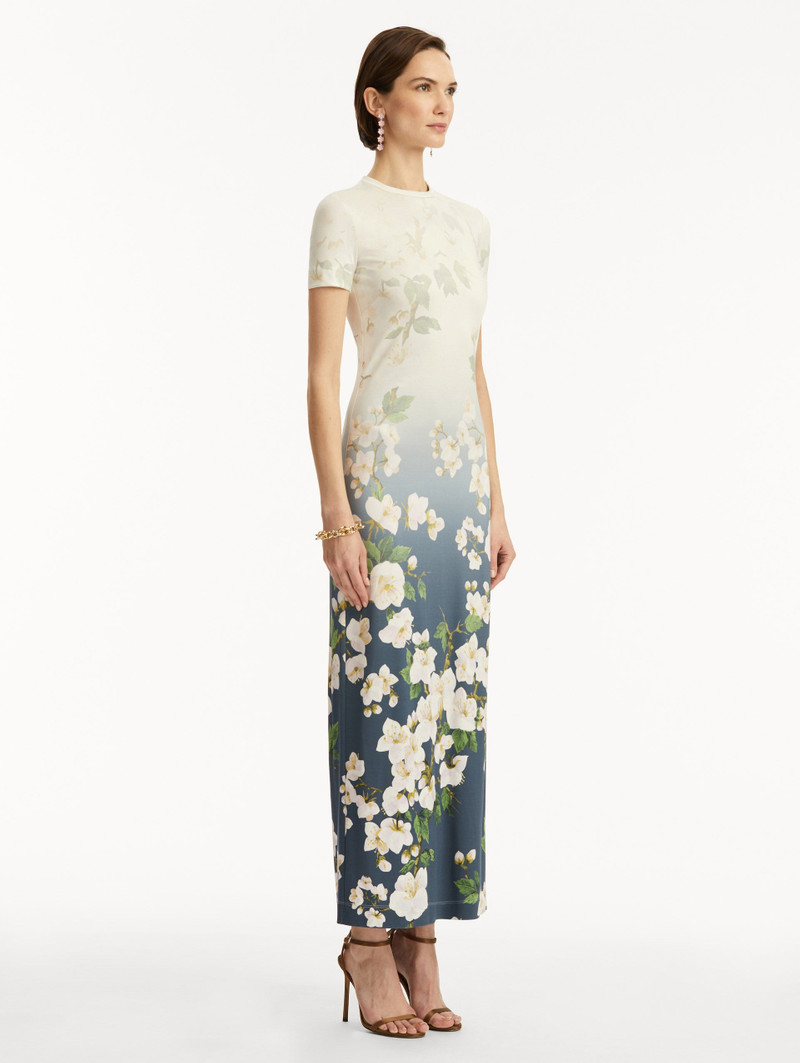 OMBRÉ CHERRY BLOSSOM JERSEY DRESS 4
