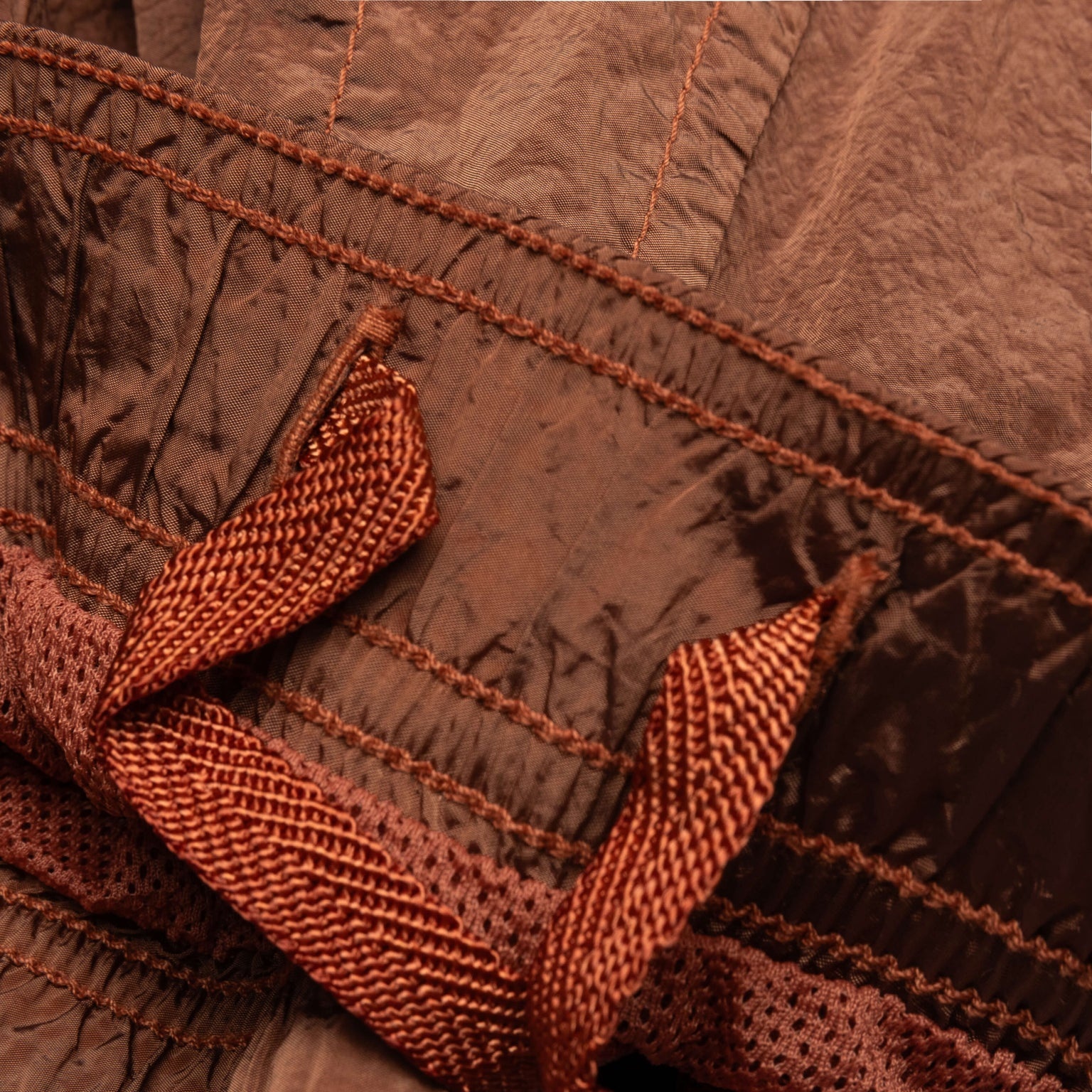 NYLON METAL REGULAR FIT SHORTS - RUST - 3