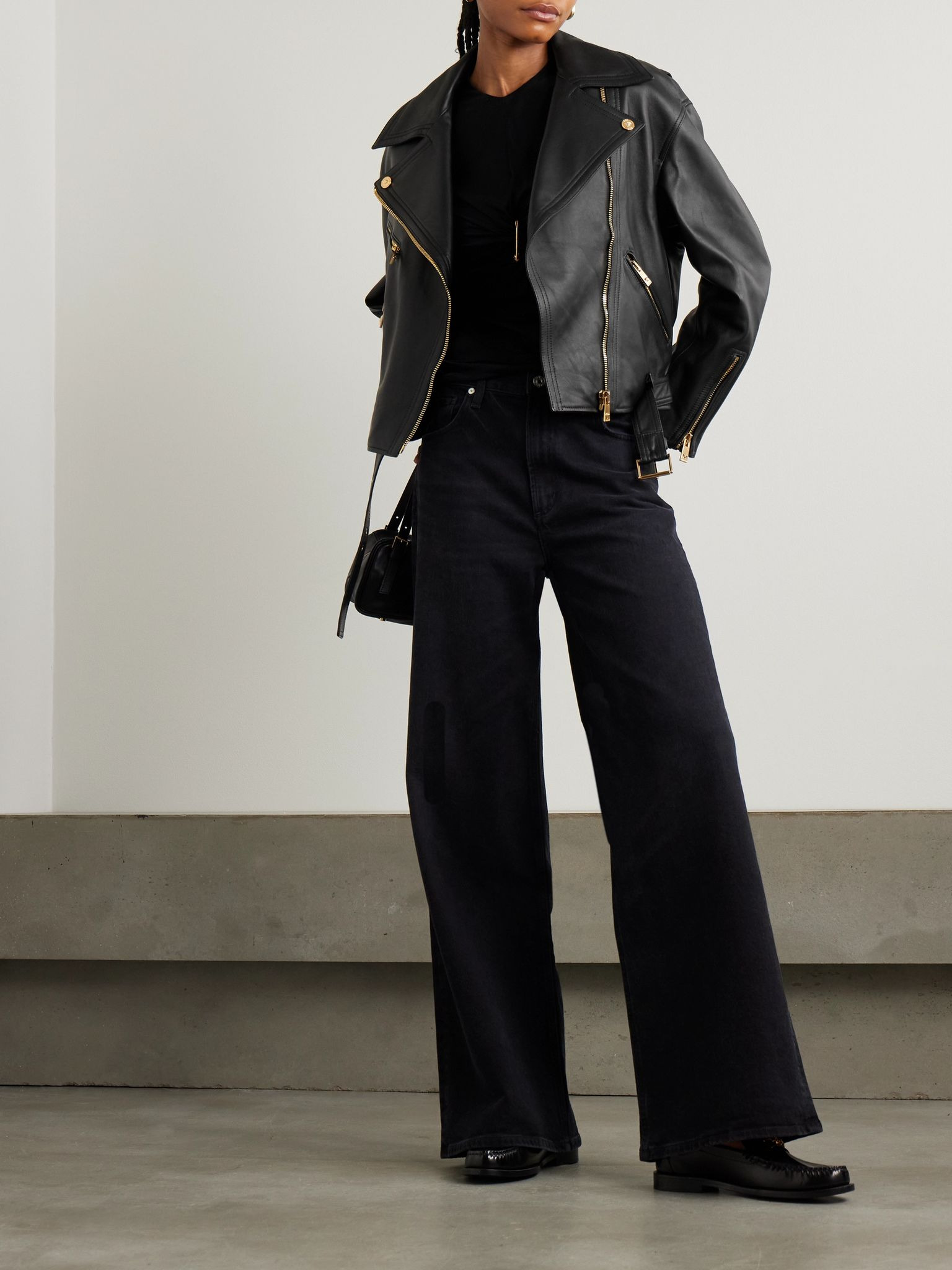 Icons belted leather biker jacket Black - 2