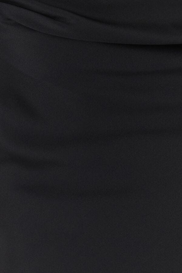 ワンピース Alexander Mcqueen Black Satin Dress Alexander McQueen Alexander Mcqueen Women Black Satin Dress