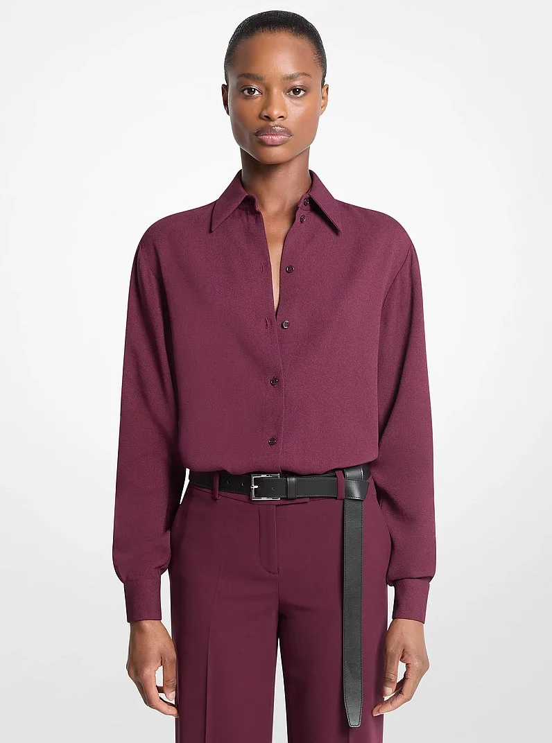 Katie Viscose Georgette Button Down Shirt - 1