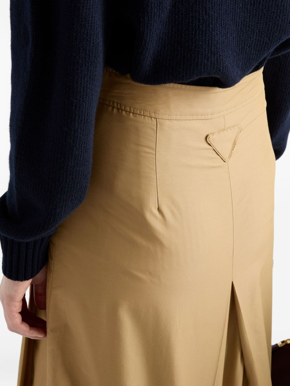box-pleat kick-pleat midi skirt - 5