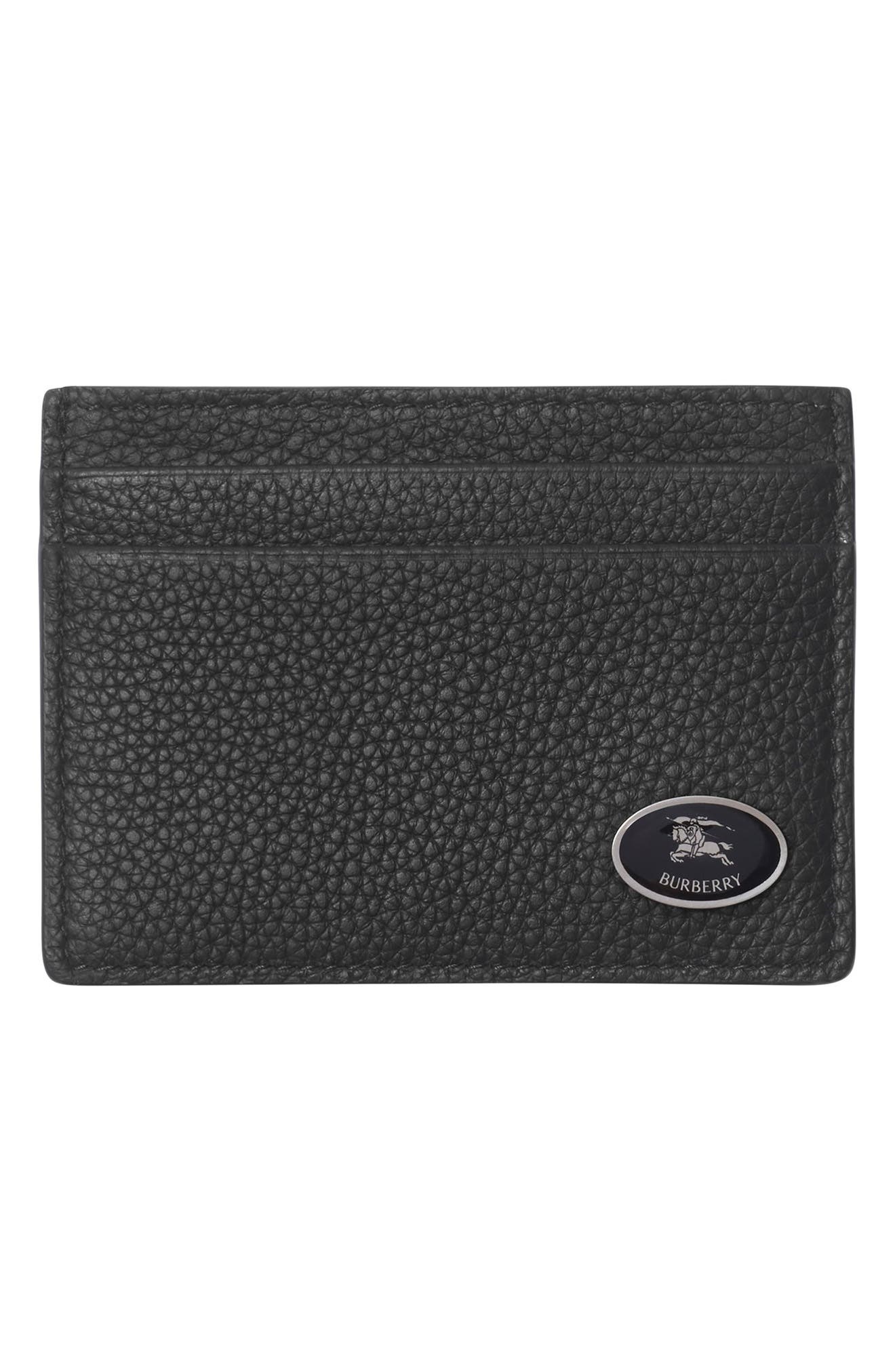 burberry Sandon Leather Card Case in Black at Nordstrom - 1
