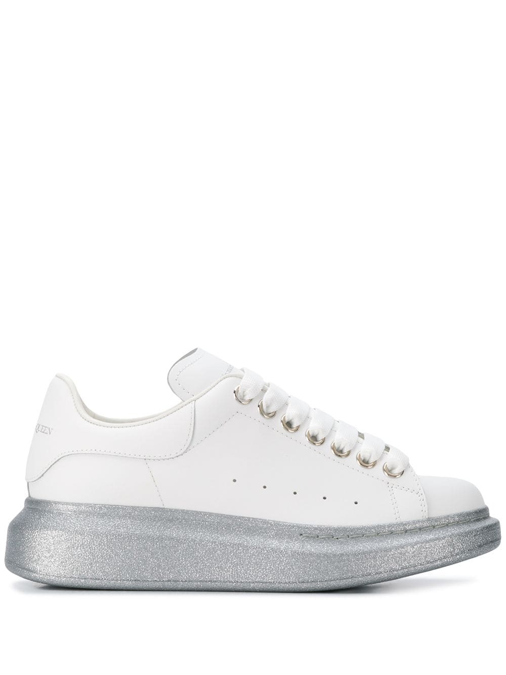 Oversized glitter low-top sneakers - 1