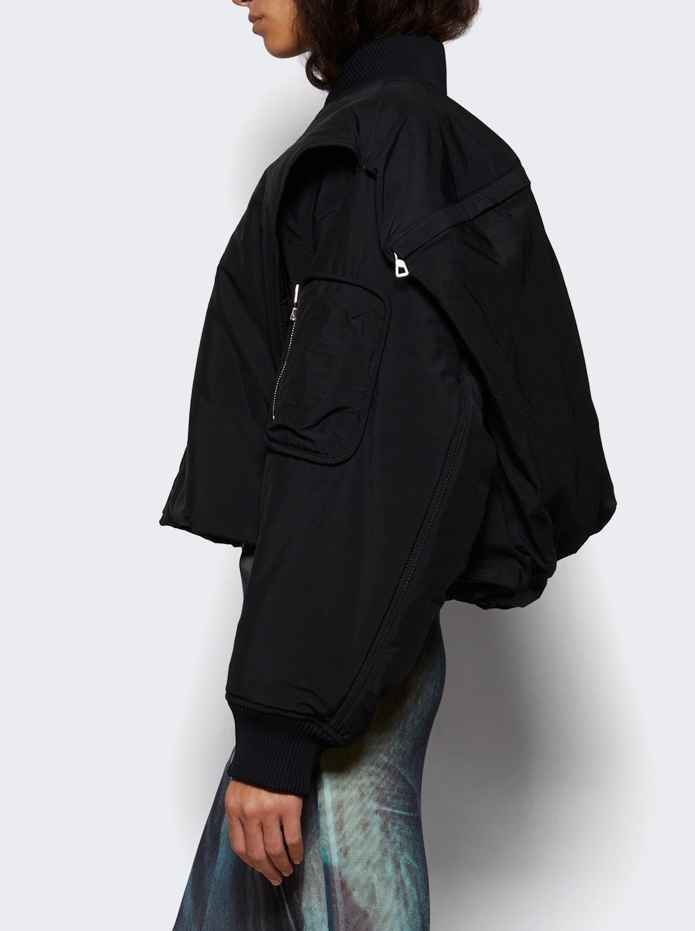 Hidden Hood Bomber Jacket Black - 3