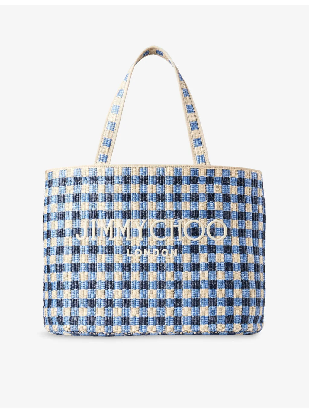 East-West Beach Raffia Tote Bag - 1