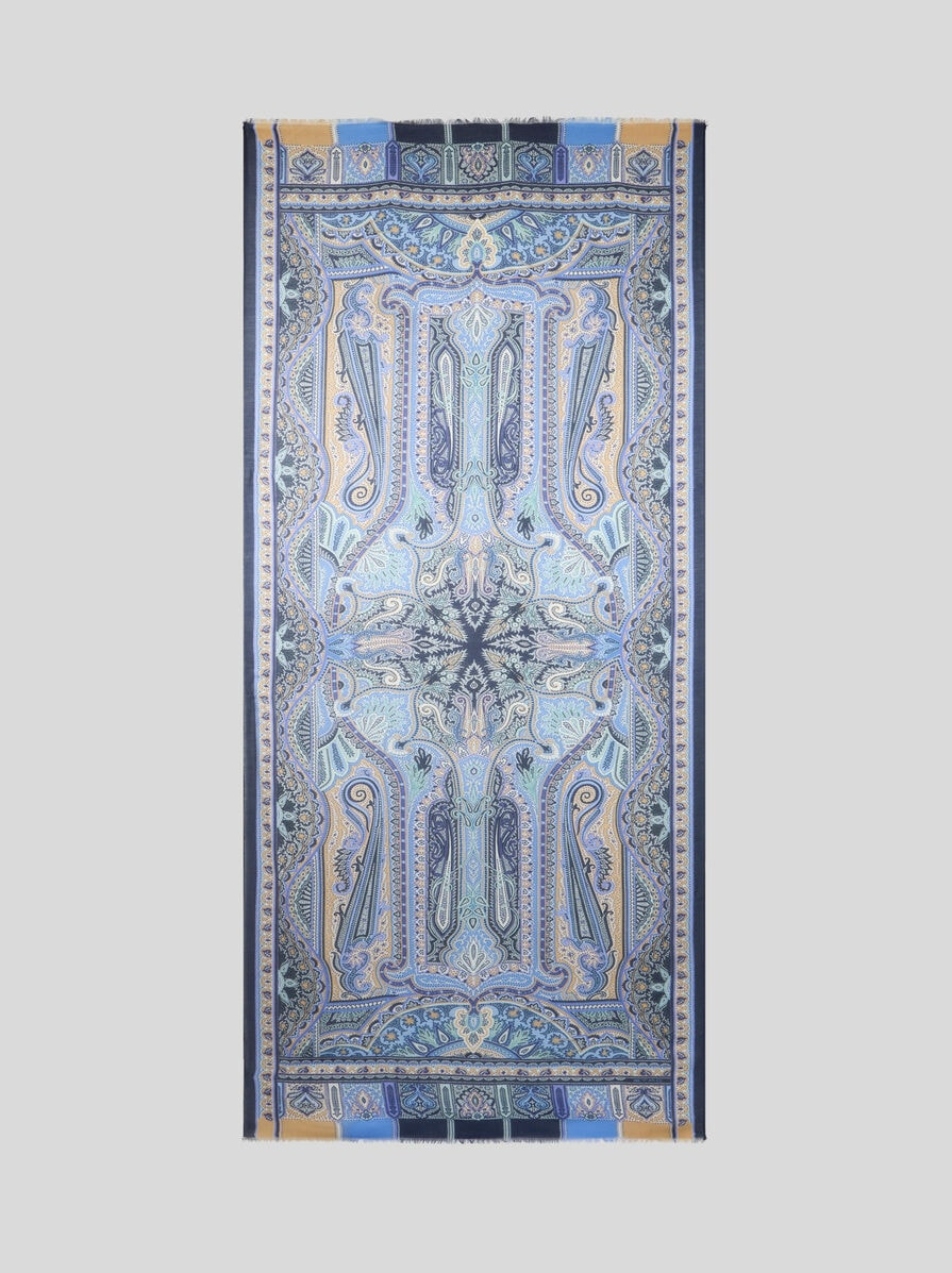 PATTERNED CASHMERE-BLEND SCARF - 2