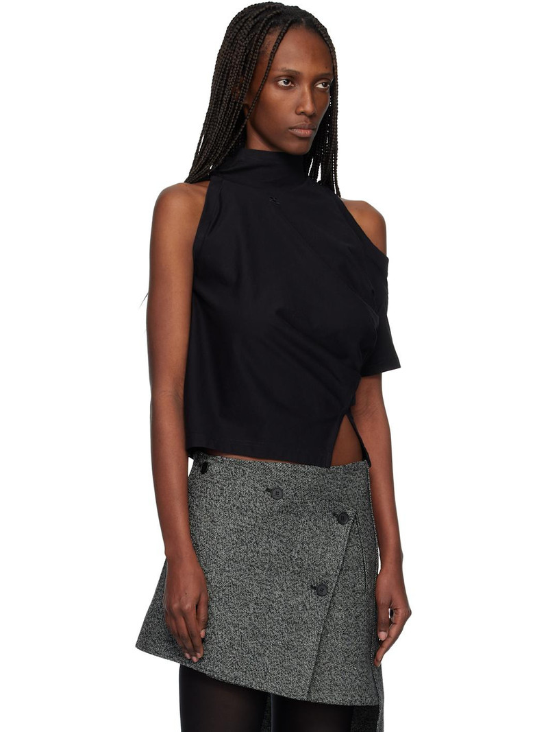 Black Twisted Jersey T-shirt 2