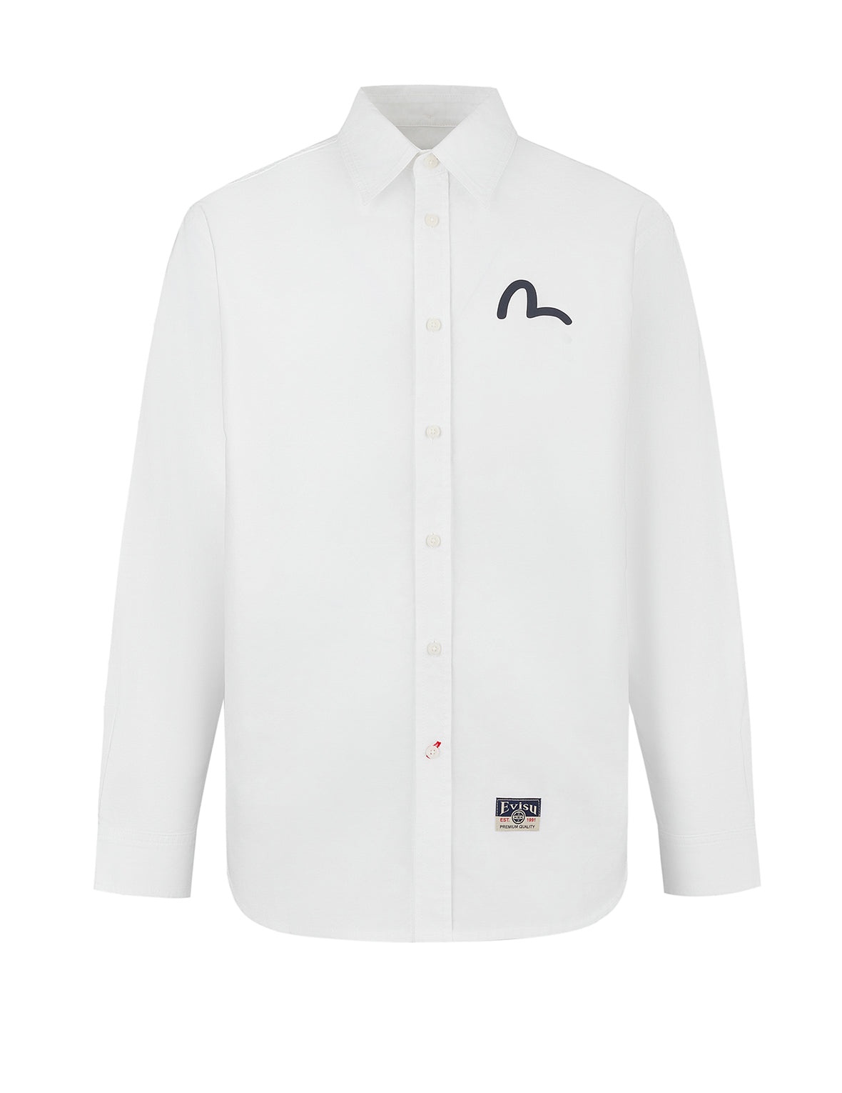 Seagull Embroidery Relax Fit Long Sleeve Oxford Shirt - 12