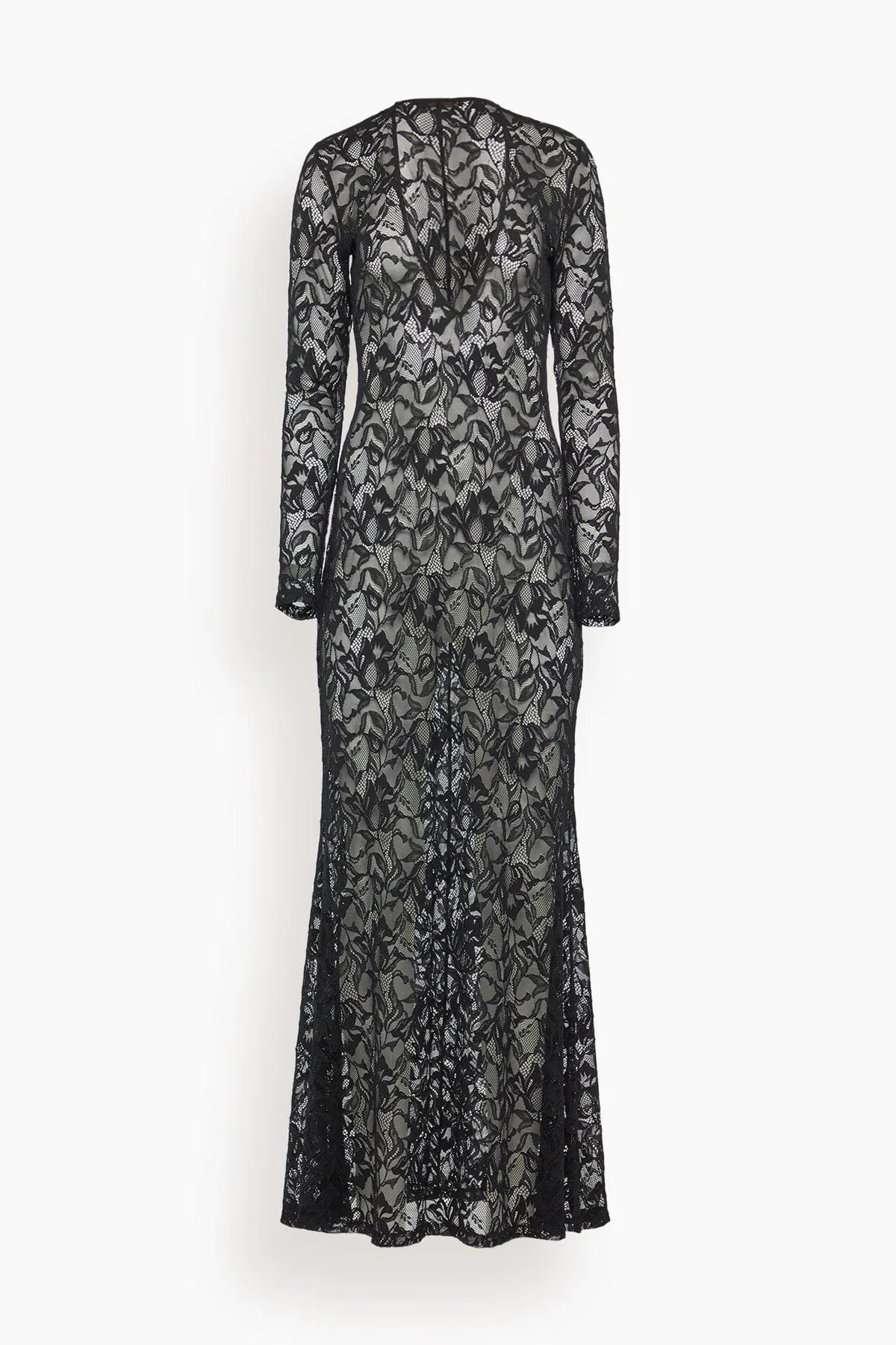 Sophie Stretch Lace Maxi Dress in Black - 1