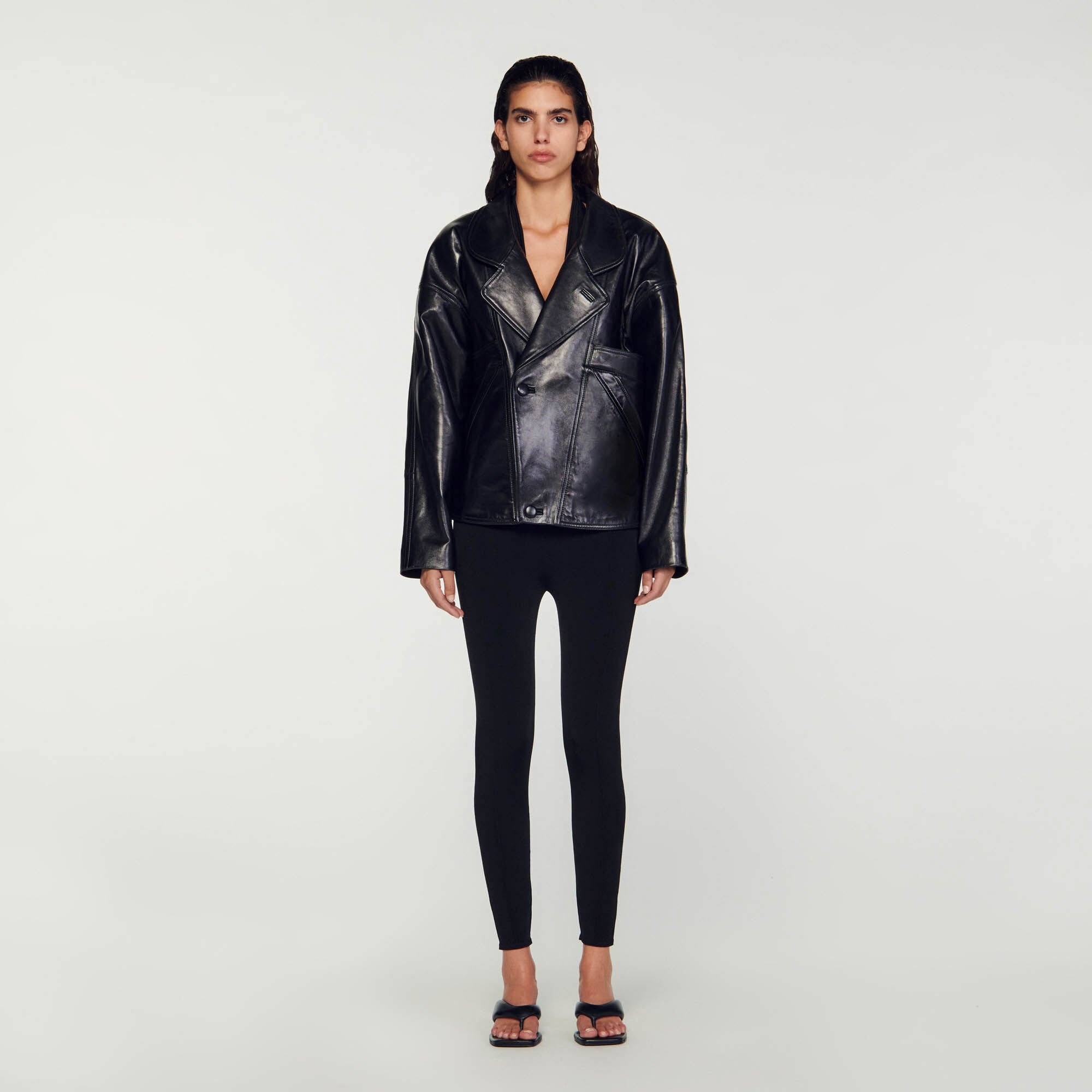 OVERSIZED LEATHER JACKET - 3