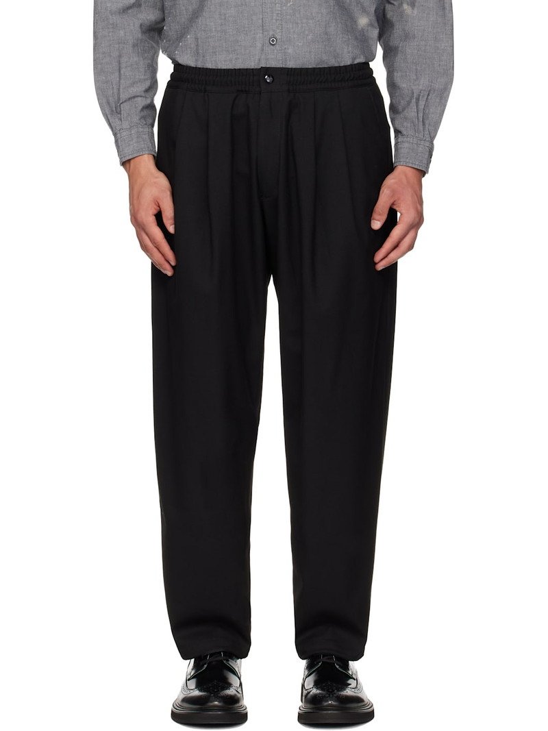 Black Baggy Silhouette Easy Trousers 1