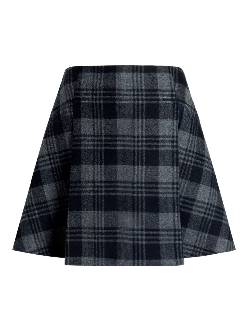 Cassia plaid wool mini skirt - 1